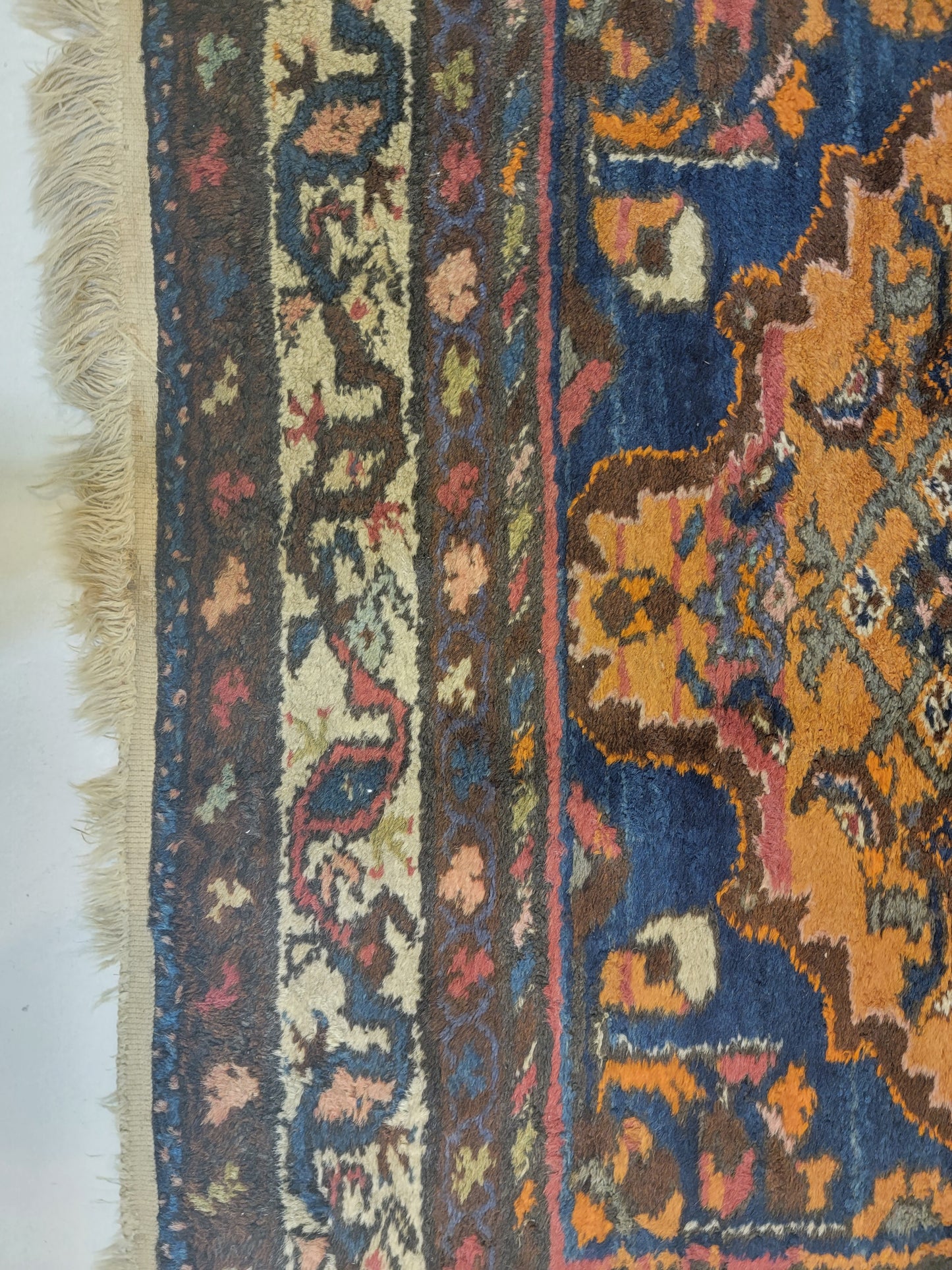 Antique Hand-Knotted Wool Area Rug Kurdish 3'6" x 6'6"