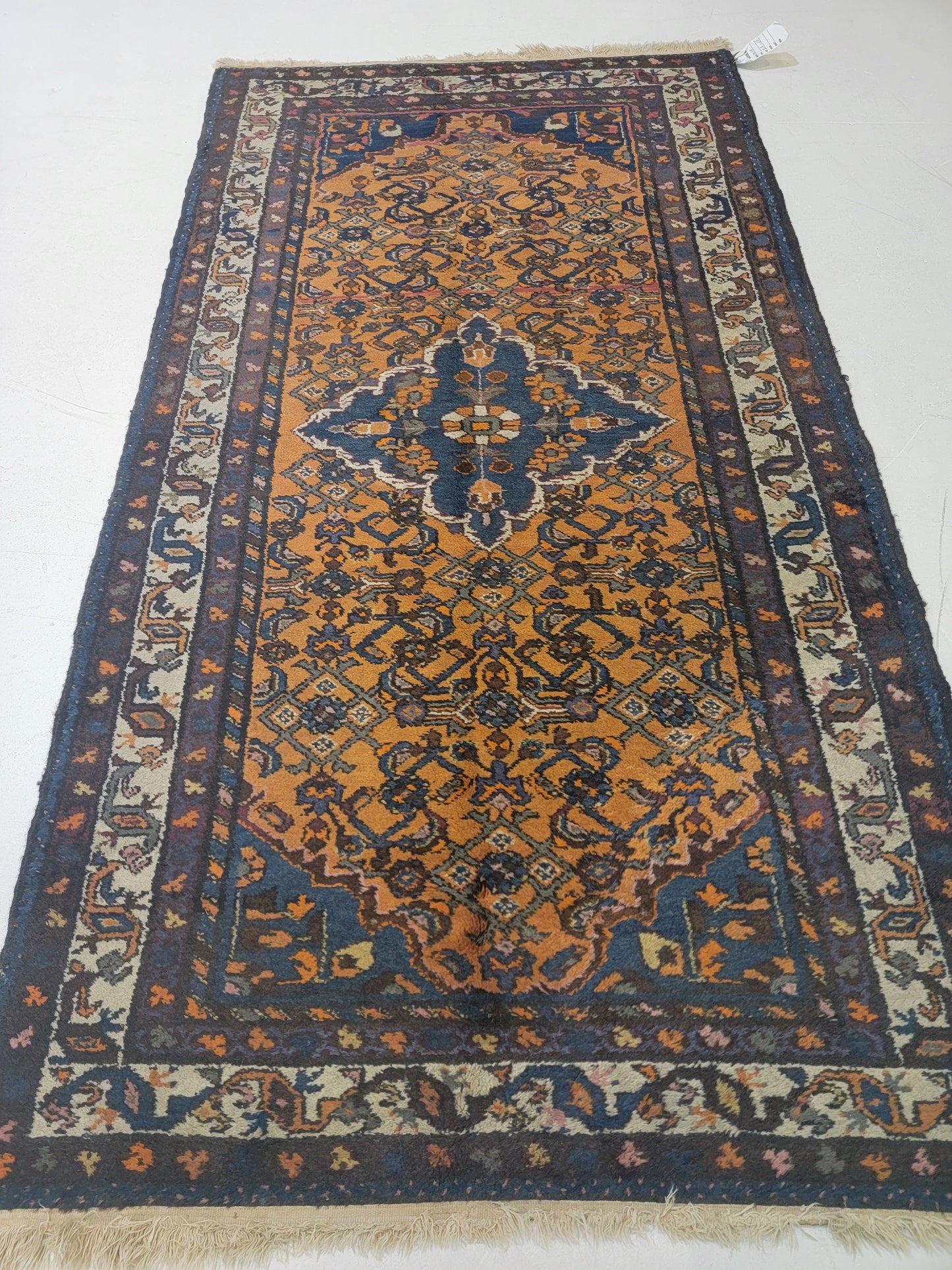 Antique Hand-Knotted Wool Area Rug Kurdish 3'6" x 6'6"