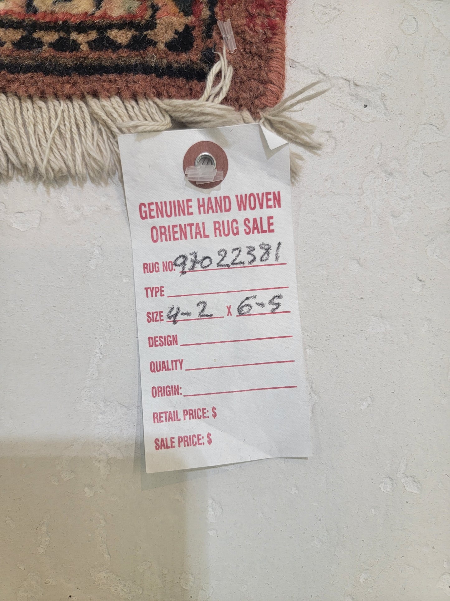 Antique Hand-Knotted Wool Area Rug Tabriz 4'2" x 6'5"