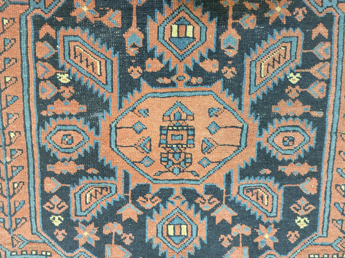 Antique Hand-Knotted Wool Area Rug Malayer 4'5" x 7'2"