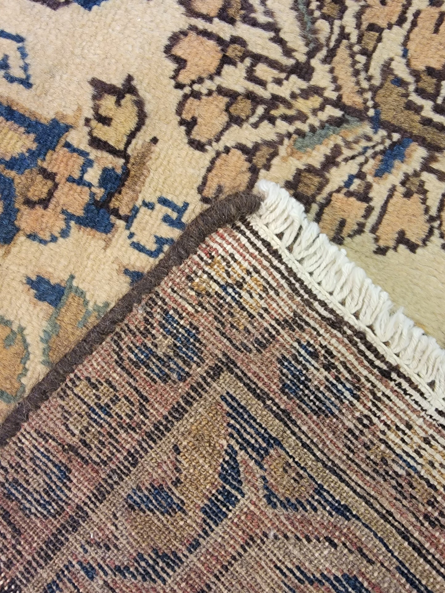 Antique Hand-Knotted Wool Area Rug Lillian 4'2" x 6'6"