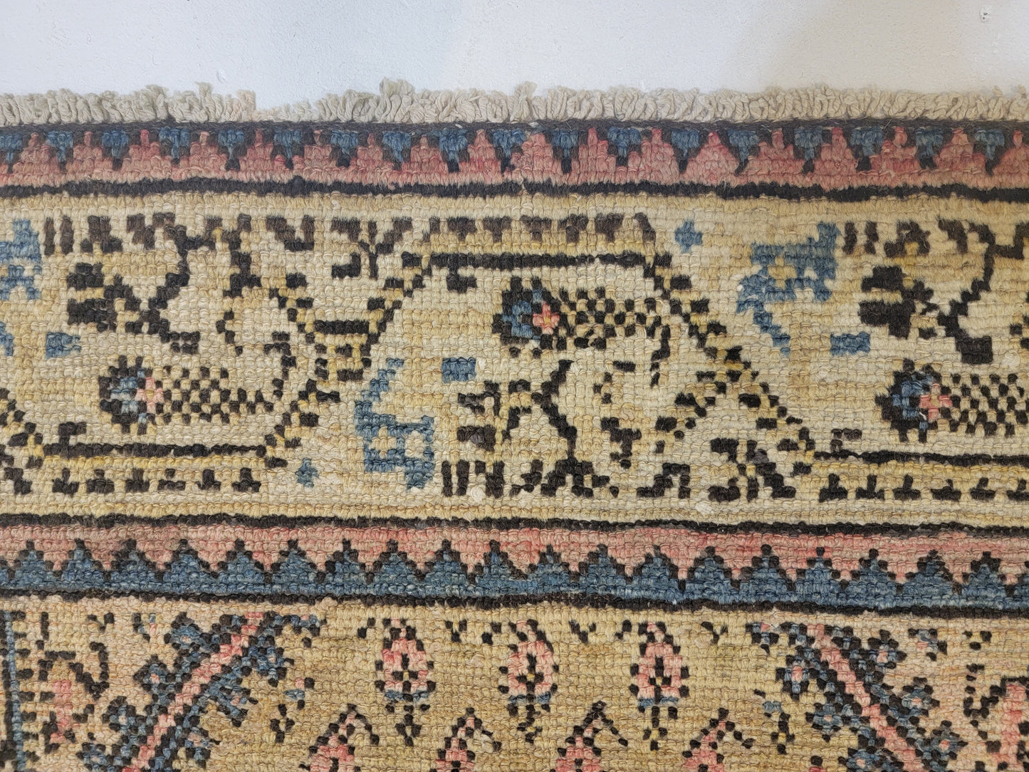 Antique Hand-Knotted Wool Area Rug Saraband 3'11" x 5'4"