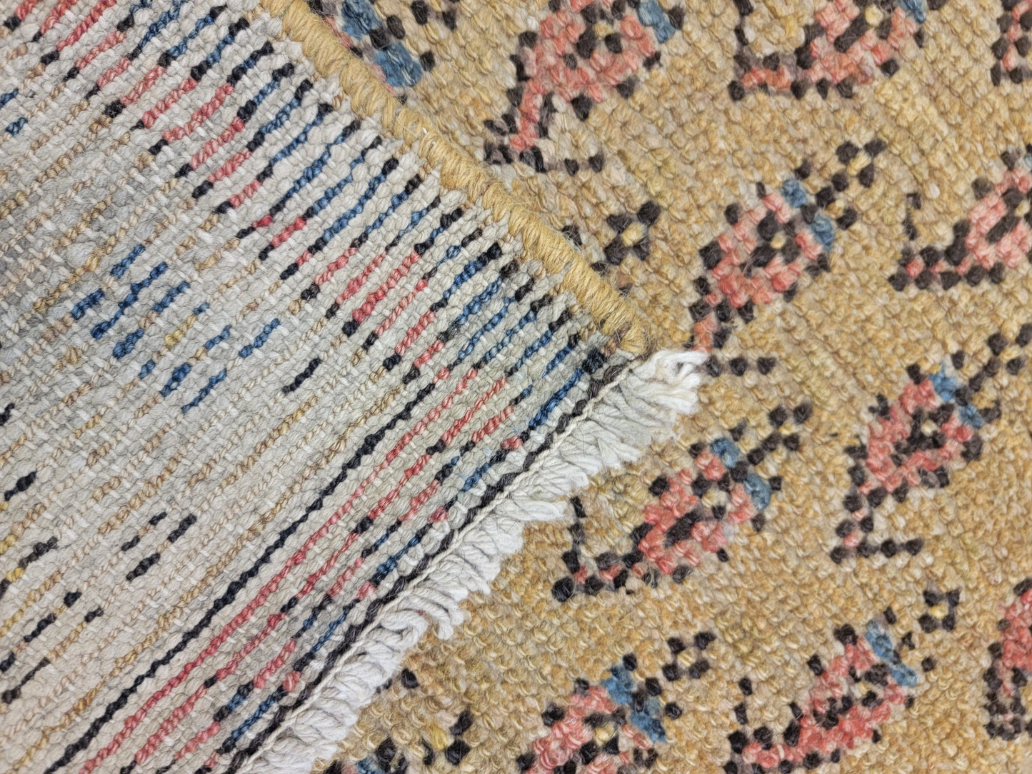 Antique Hand-Knotted Wool Area Rug Saraband 3'11" x 5'4"