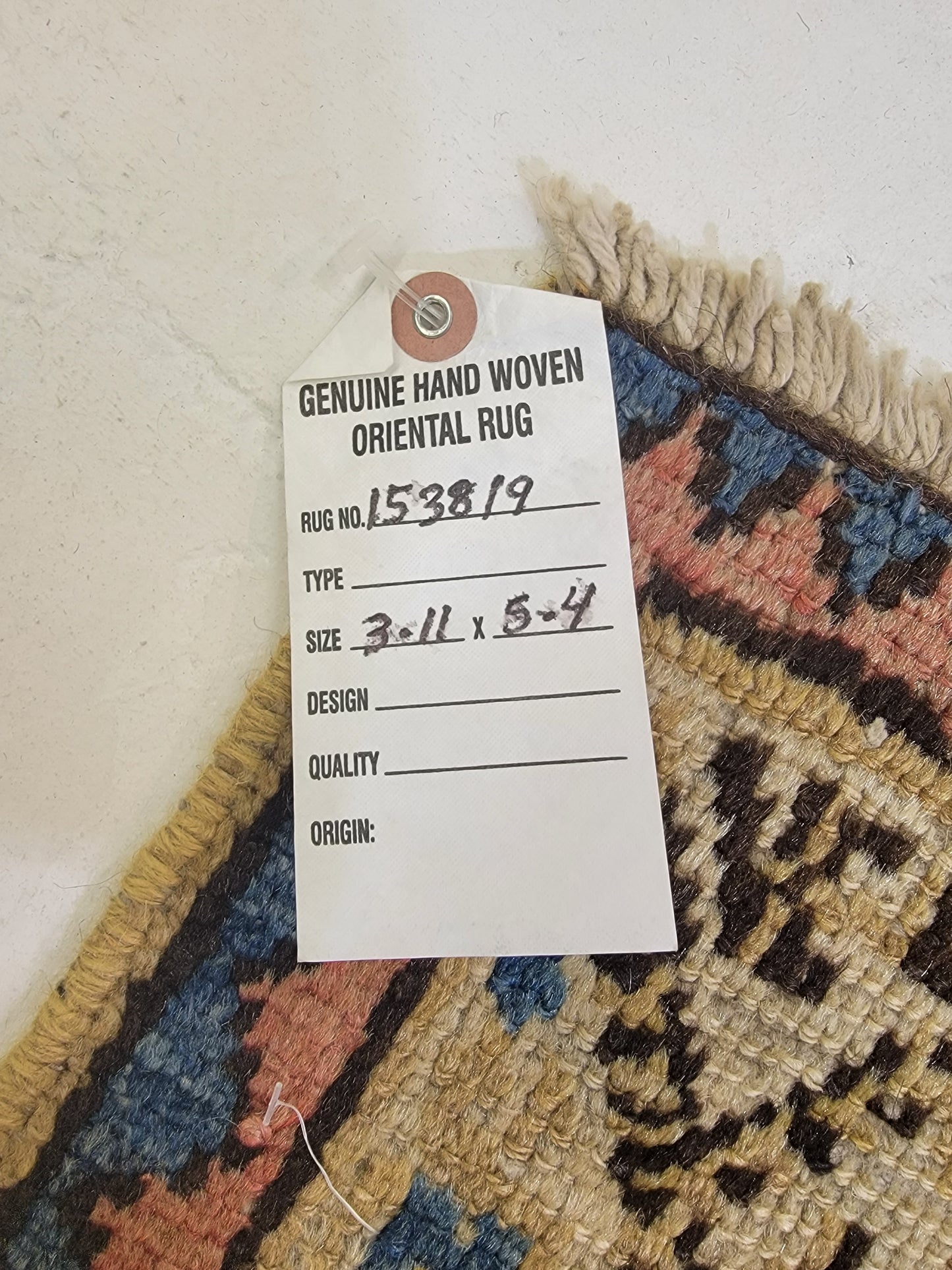 Antique Hand-Knotted Wool Area Rug Saraband 3'11" x 5'4"