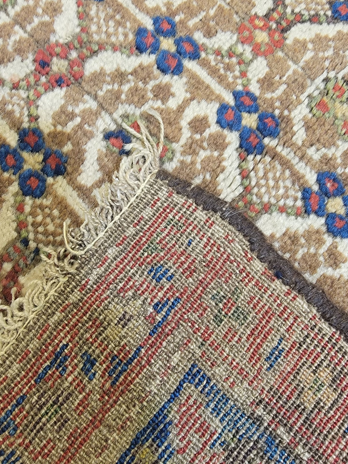 Antique Hand-Knotted Wool Area Rug Malayer 4'2" x 7'