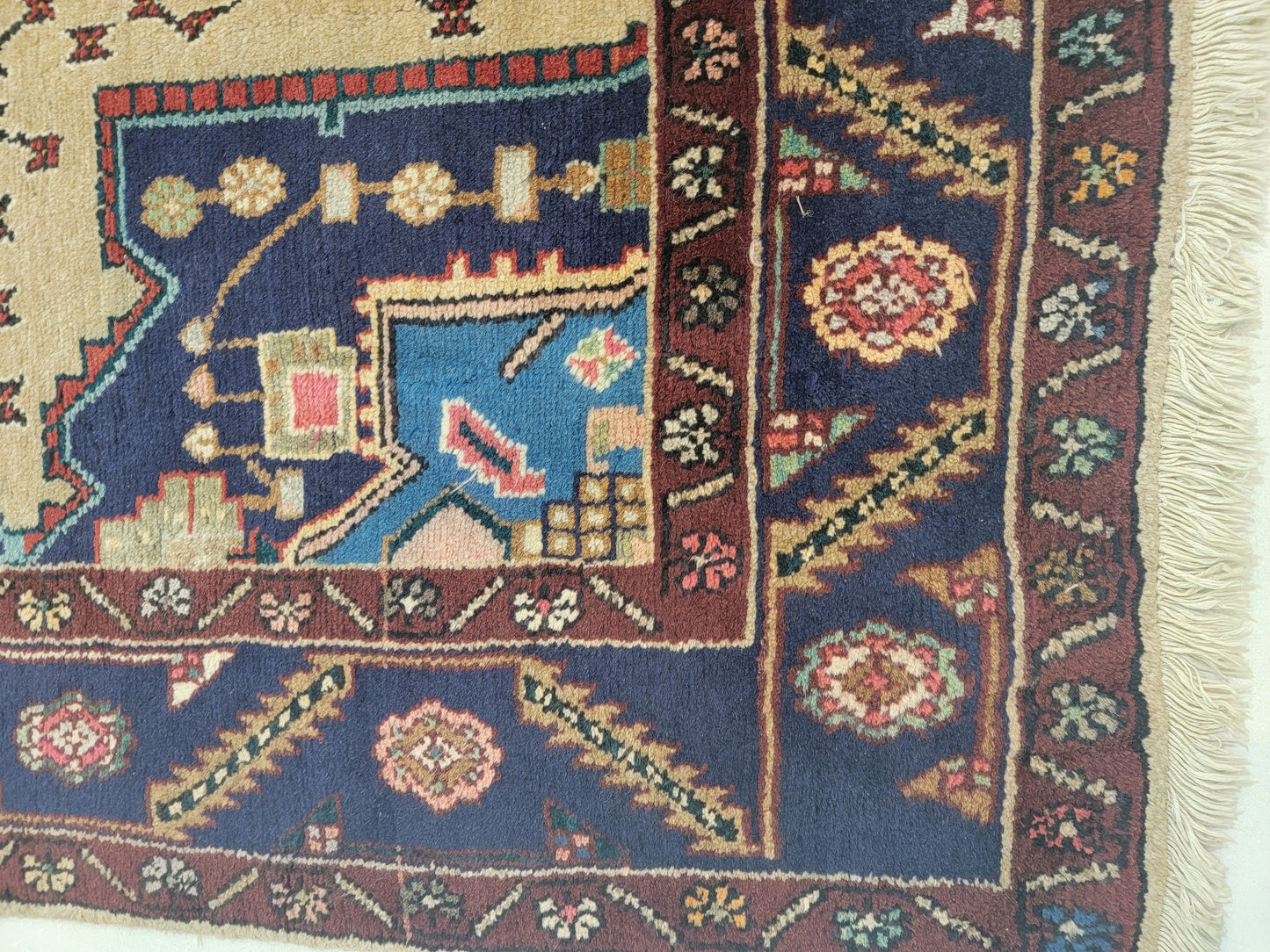 Antique Hand-Knotted Wool Area Rug Songhor Koliai 4' x 7'5"