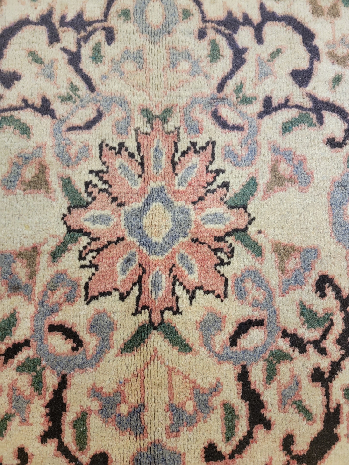 Antique Hand-Knotted Wool Area Rug Mahal 5' x 6'6"