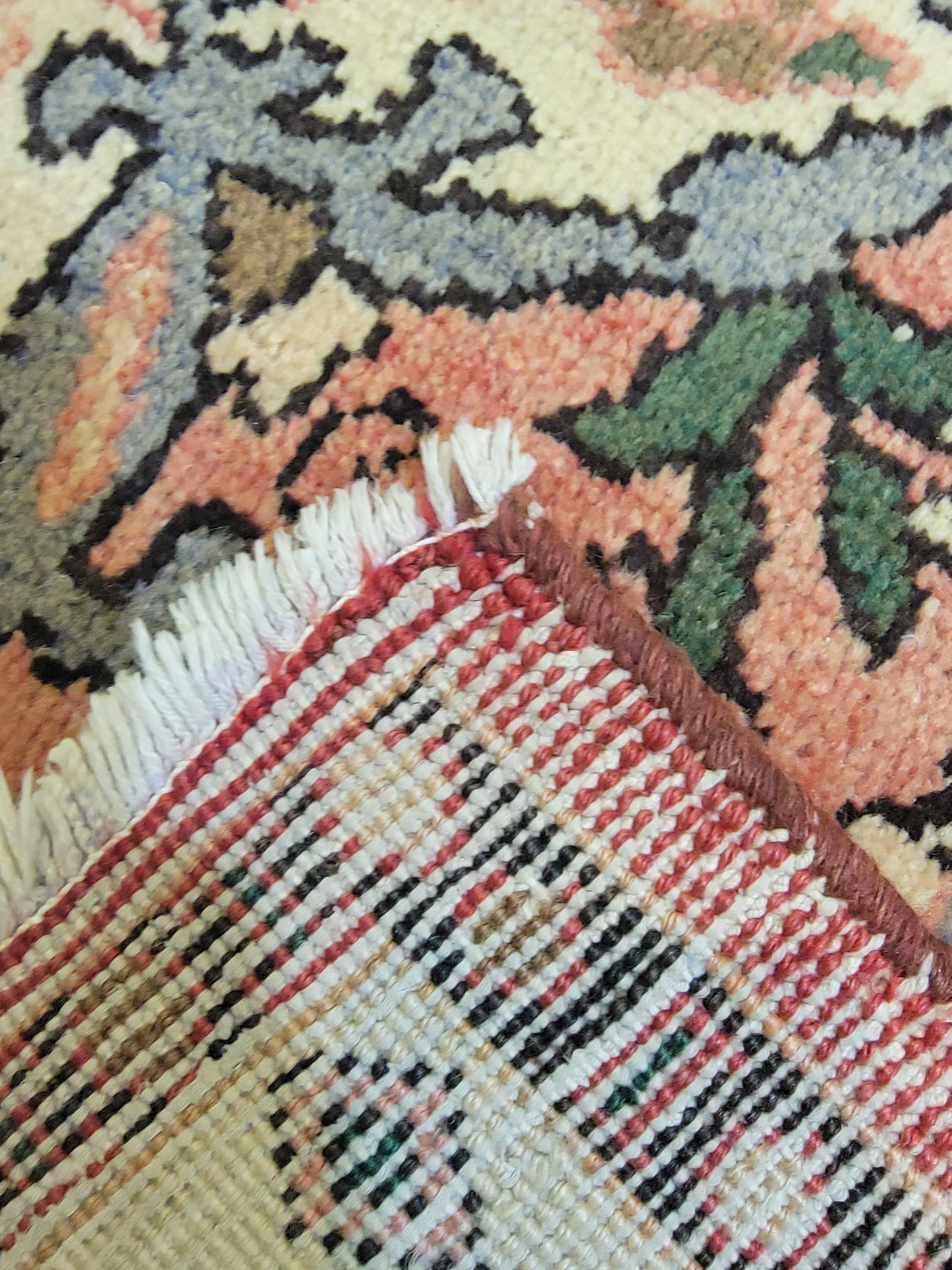 Antique Hand-Knotted Wool Area Rug Mahal 5' x 6'6"