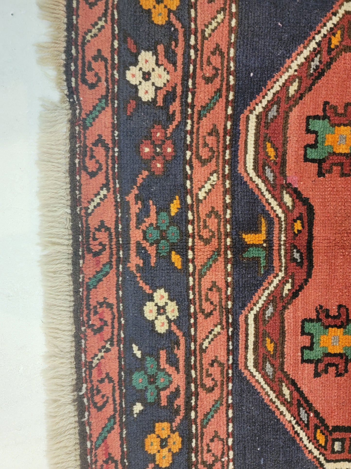 Antique Hand-Knotted Wool Gallery Size Malayer 4'7" x 7'6"