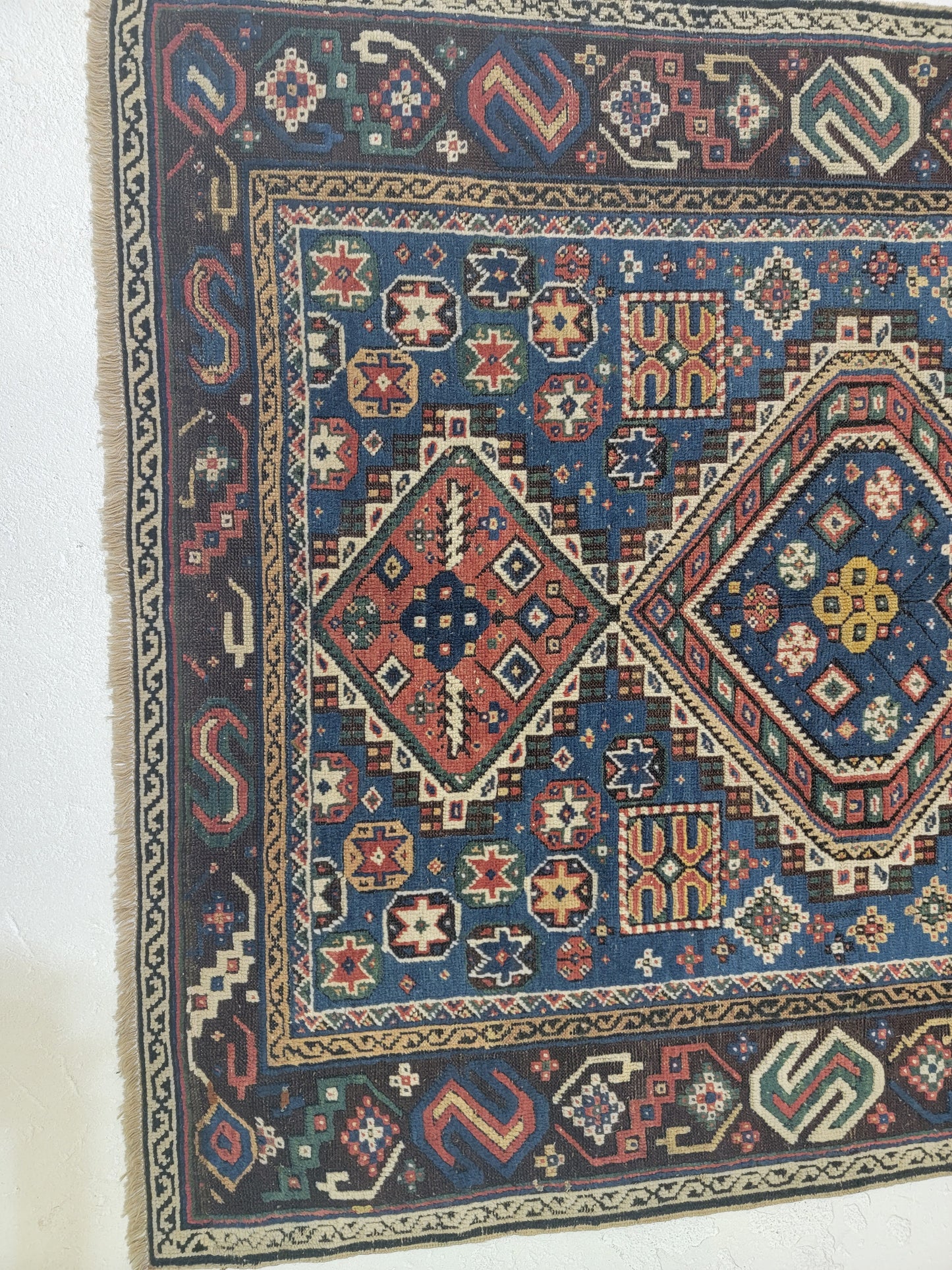 Antique Hand-Knotted Wool Gallery Size Shirvan Dagestan 3'10" x 9'
