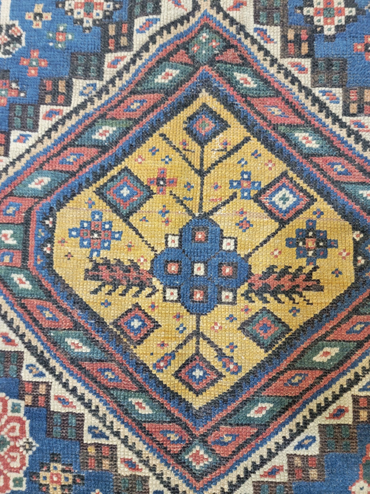 Antique Hand-Knotted Wool Gallery Size Shirvan Dagestan 3'10" x 9'