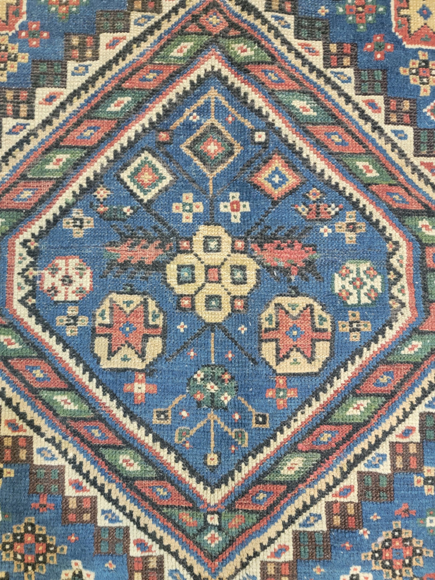 Antique Hand-Knotted Wool Gallery Size Shirvan Dagestan 3'10" x 9'