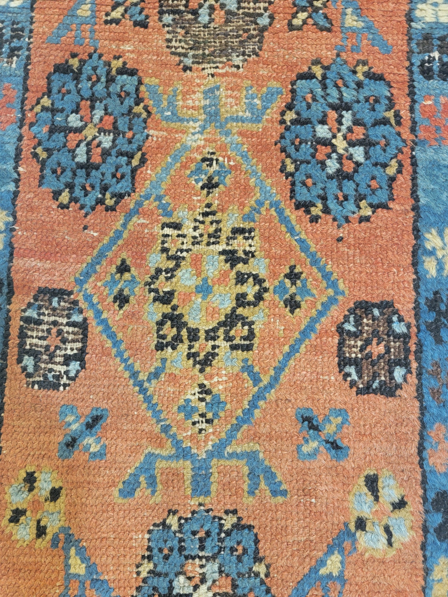 Antique Hand-Knotted Wool Runner Heriz Serapi 2'2" x 8'