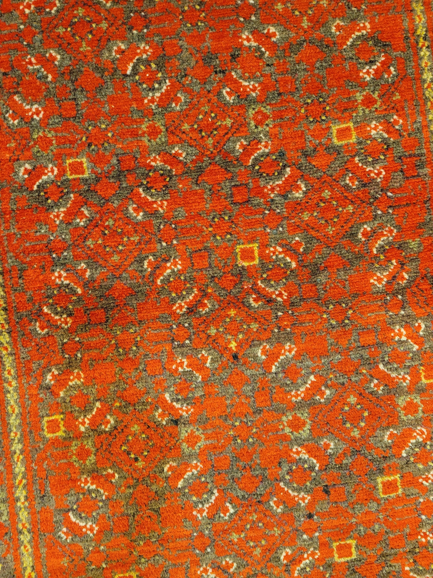 Antique Hand-Knotted Wool Runner Malayer 3'3" x 11'4"