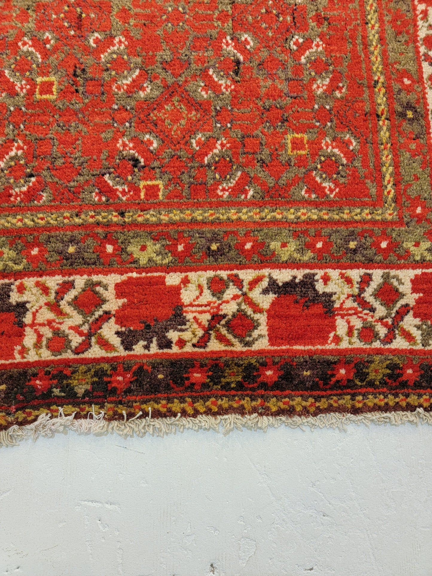 Antique Hand-Knotted Wool Runner Malayer 3'3" x 11'4"