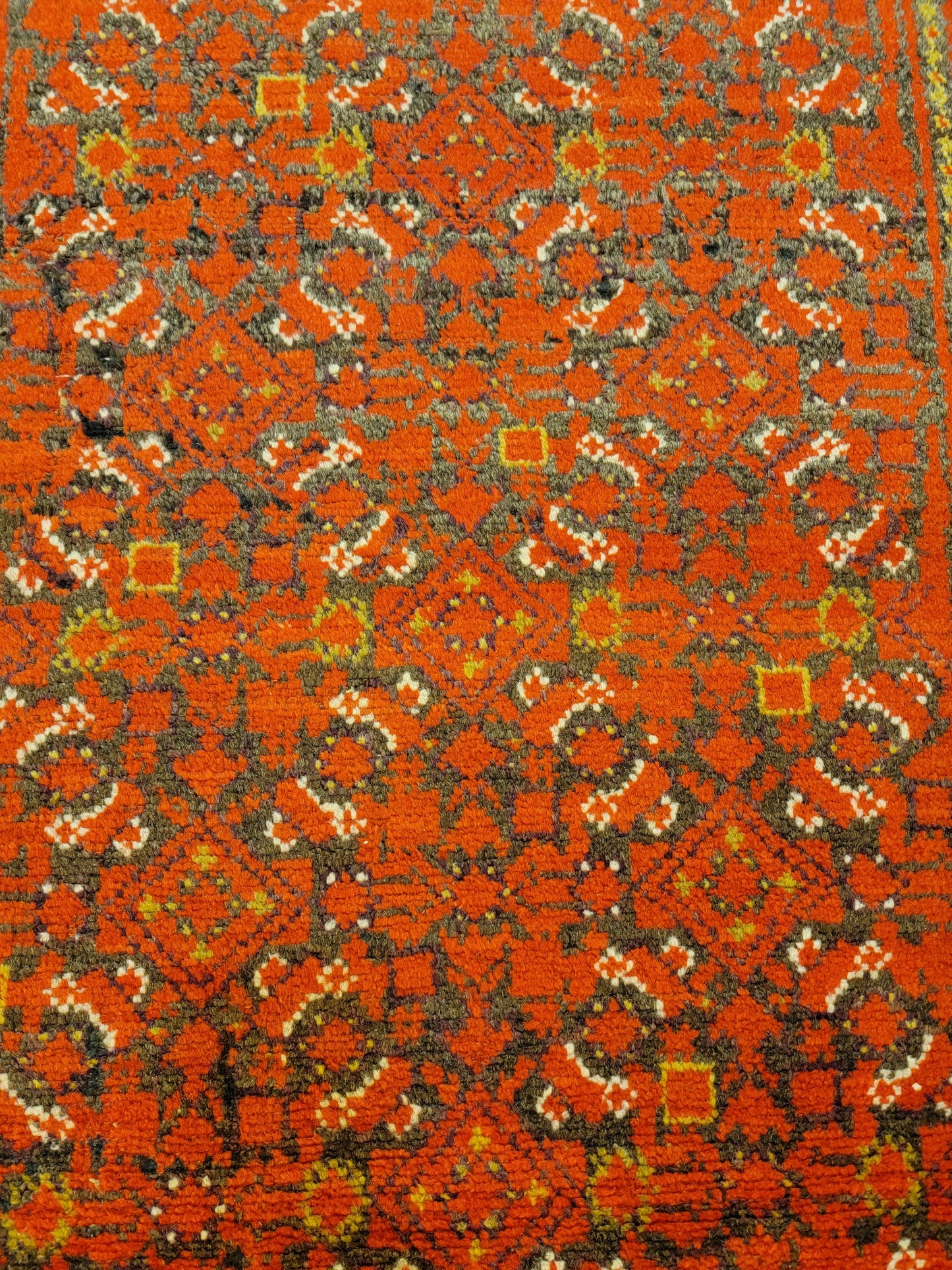 Antique Hand-Knotted Wool Runner Malayer 3' x 11'