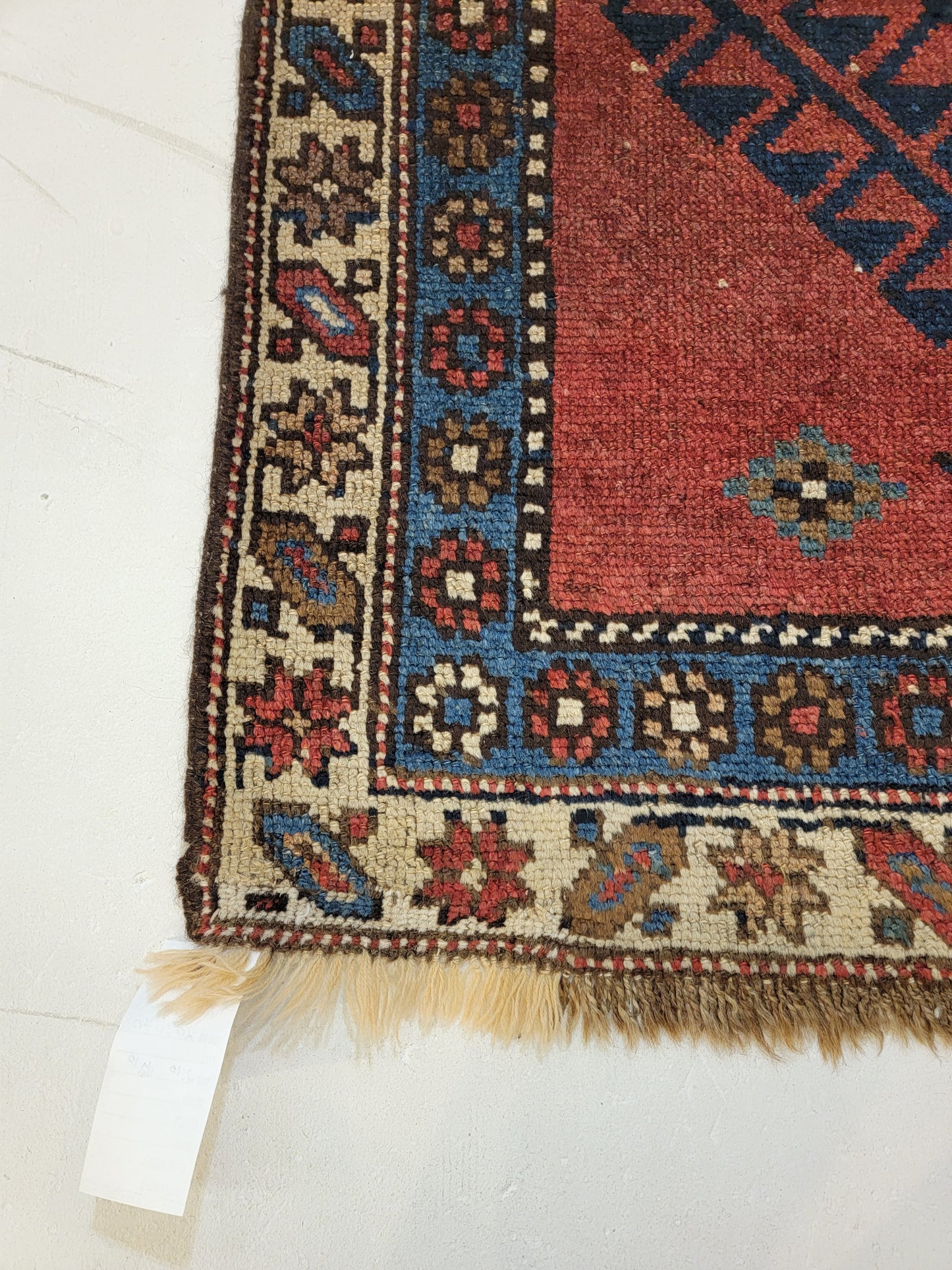 Antique Hand-Knotted Wool Runner Kurdish Serapi 2'10" x 12'10"
