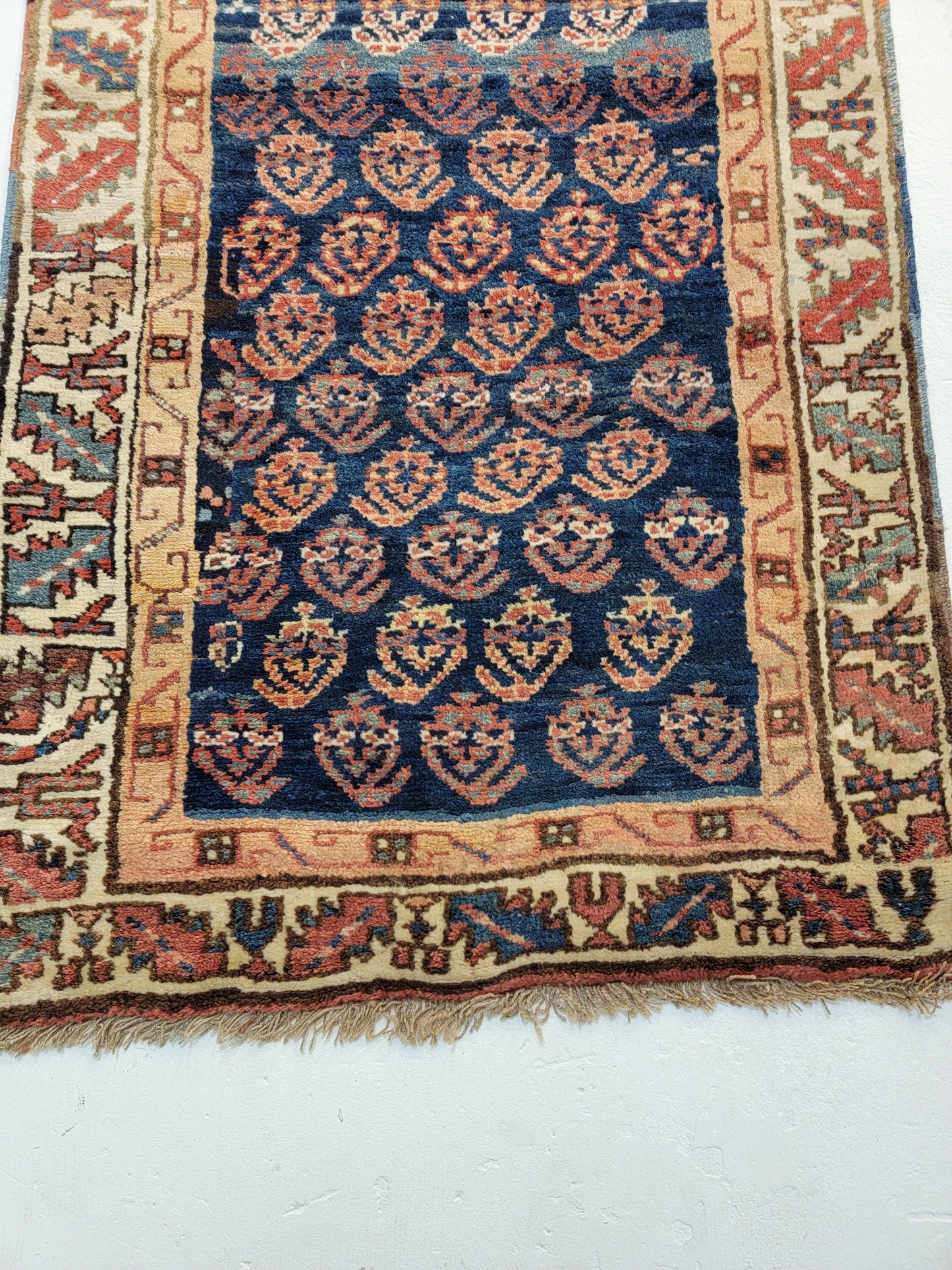 Hand-Knotted Wool Runner Caucasian 2'8" x 17'