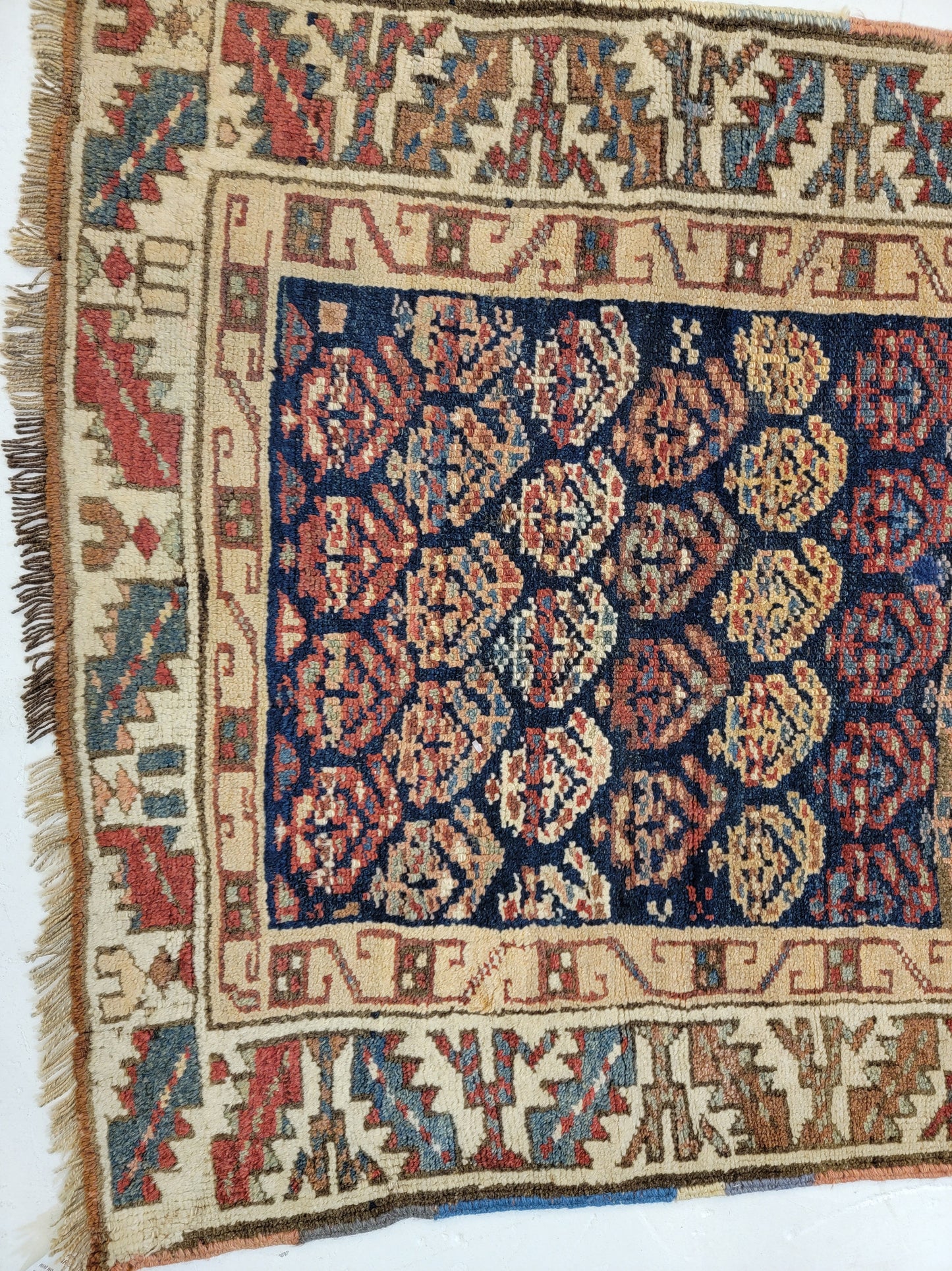 Hand-Knotted Wool Runner Caucasian 2'8" x 17'