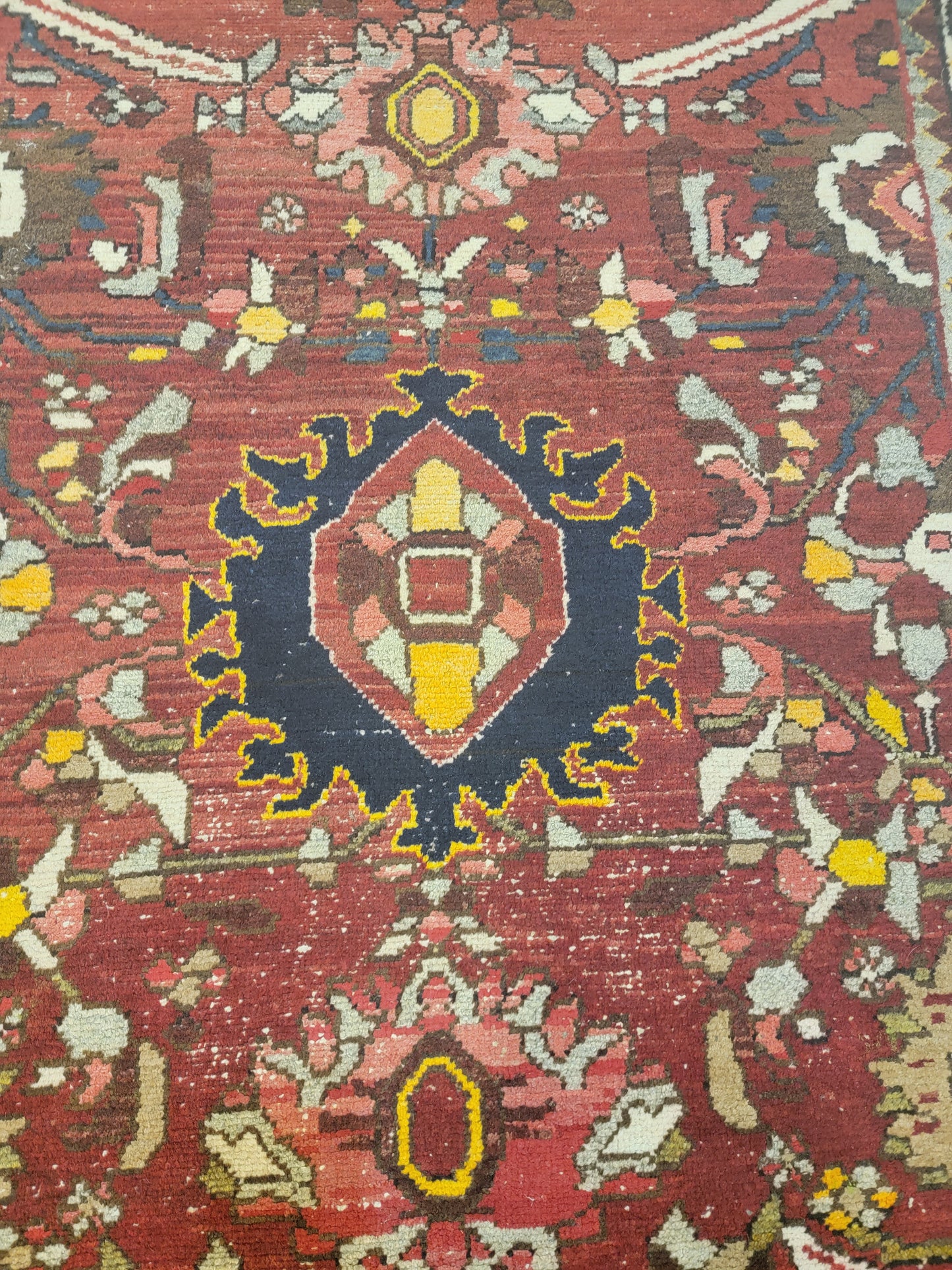 Antique Hand-Knotted Wool Runner North West 3'8" x 9'7"