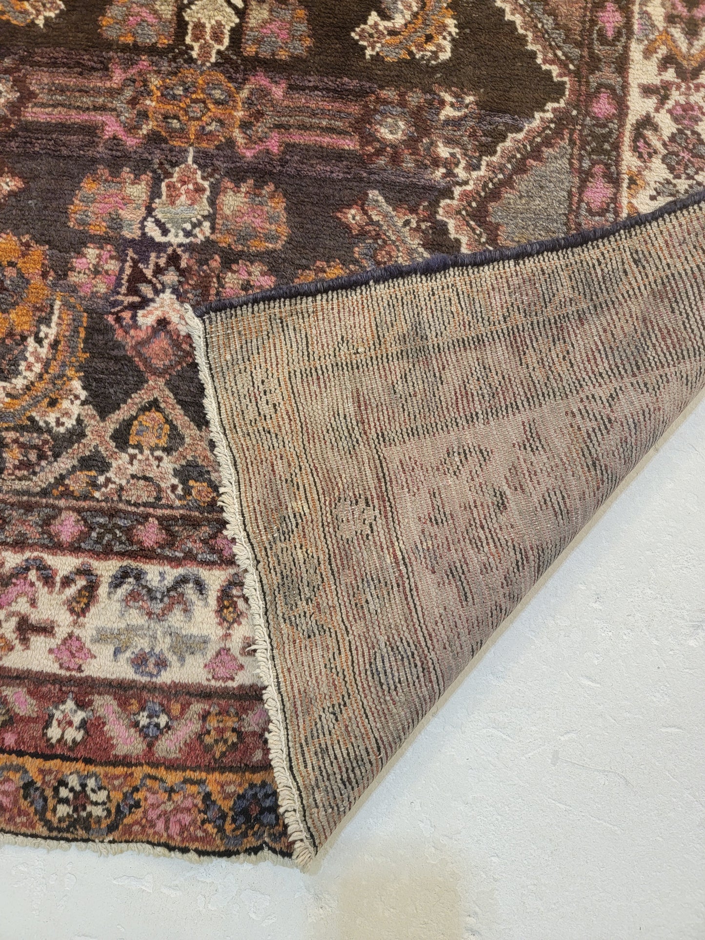 Antique Hand-Knotted Wool Runner Kurdish 3'6" x 9'11"