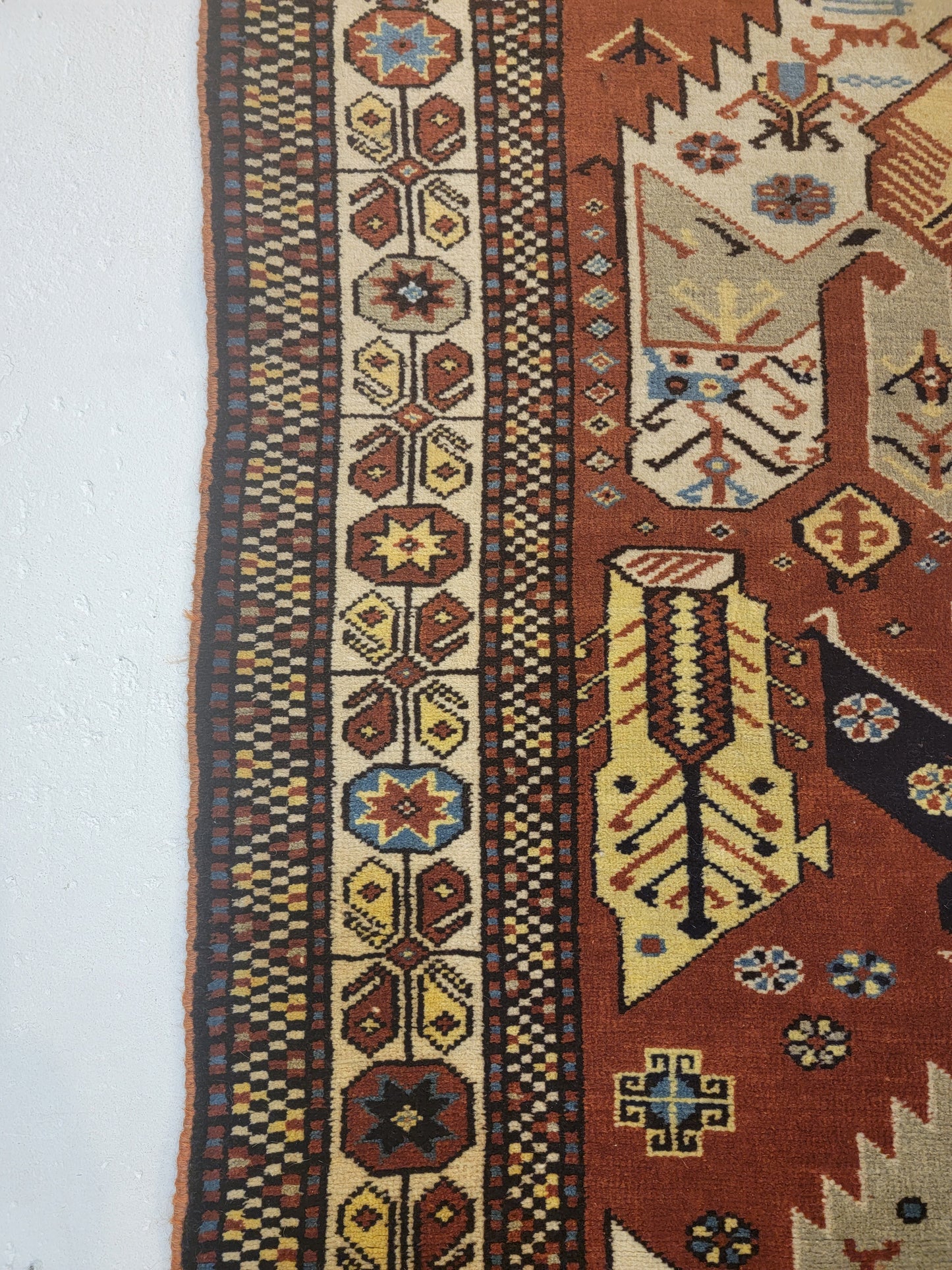 Hand-Knotted Wool Runner Pakistani 3'1" x 16'