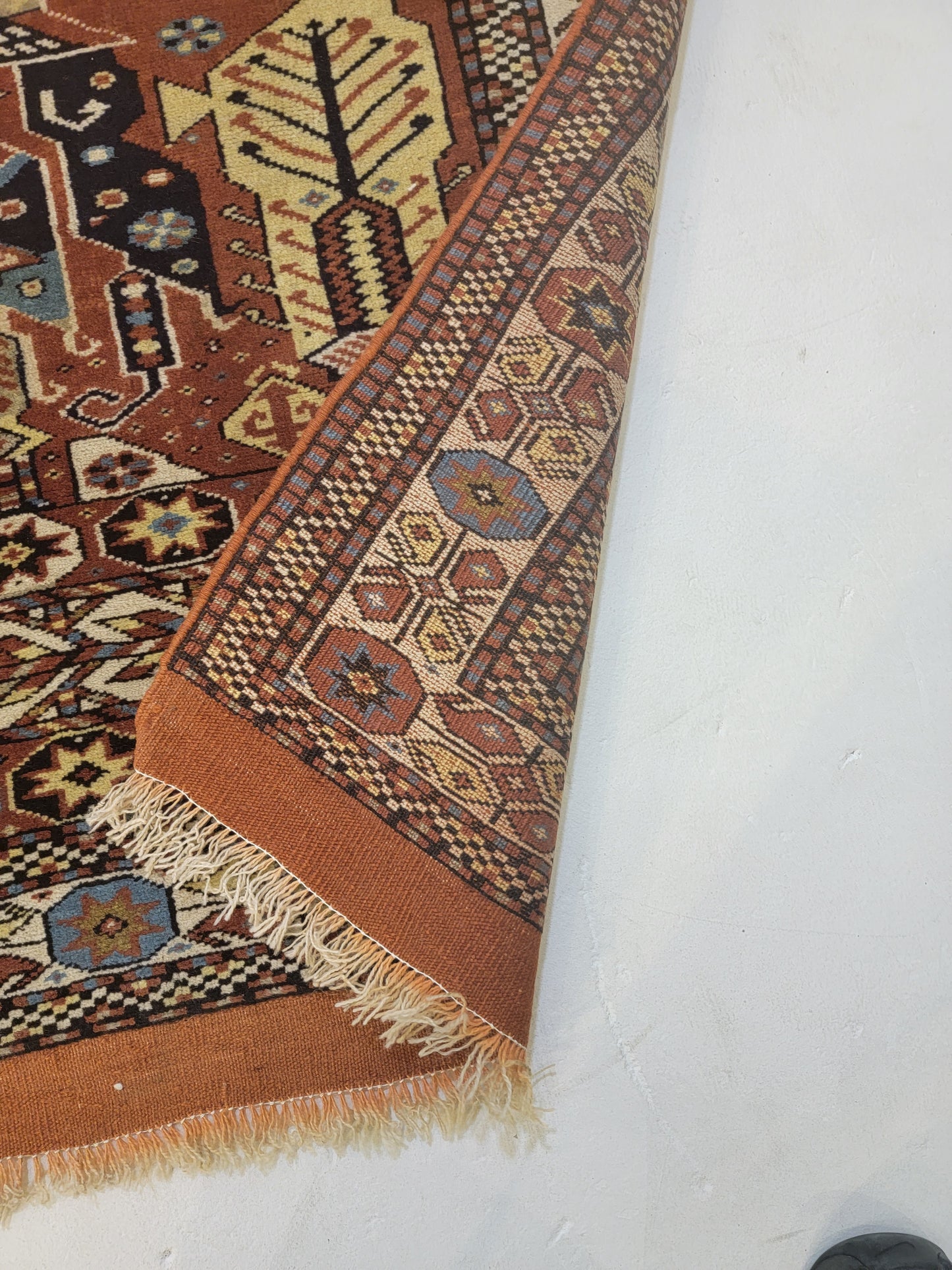 Hand-Knotted Wool Runner Pakistani 3'1" x 16'