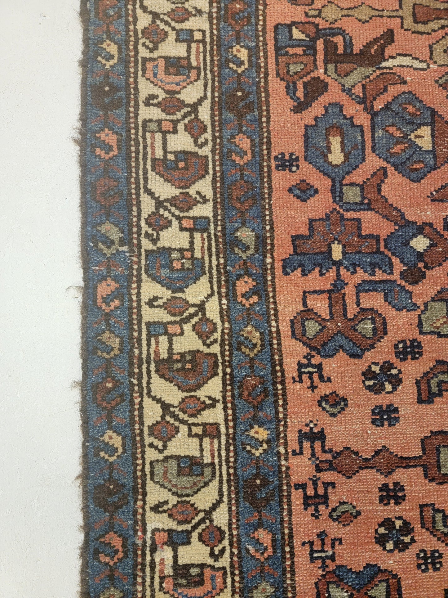 Antique Hand-Knotted Wool Runner Malayer 2'10" x 16'3"