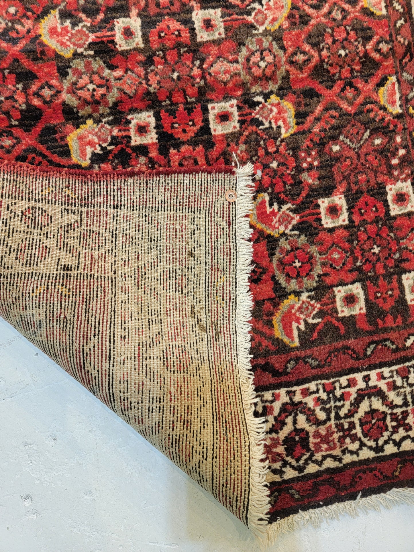 Antique Hand-Knotted Wool Runner Malayer 2'9" x 13'