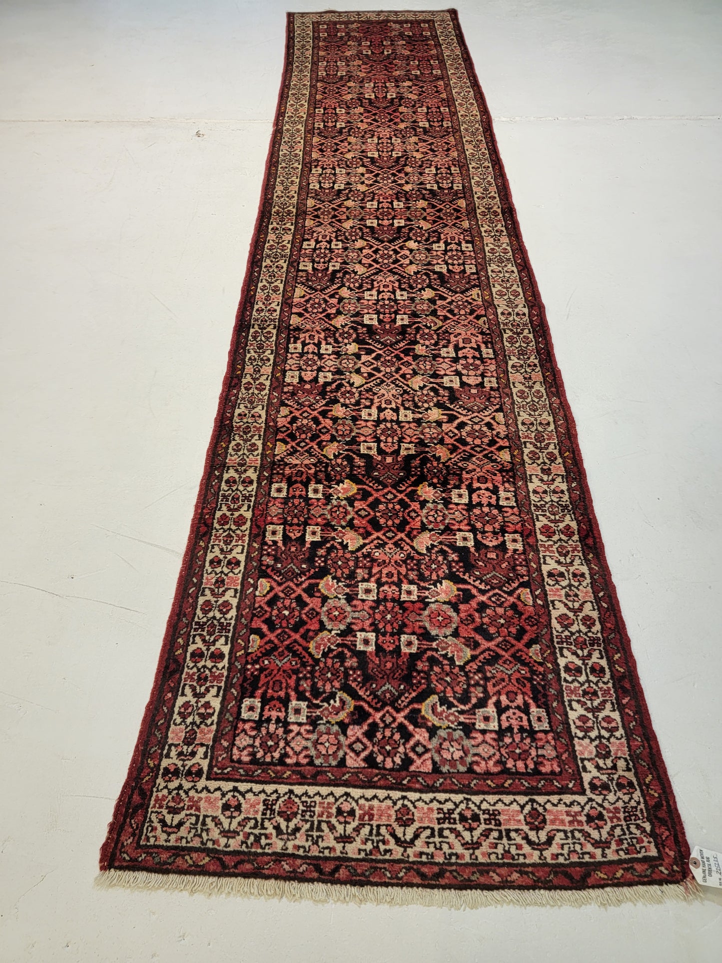 Antique Hand-Knotted Wool Runner Malayer 2'9" x 13'