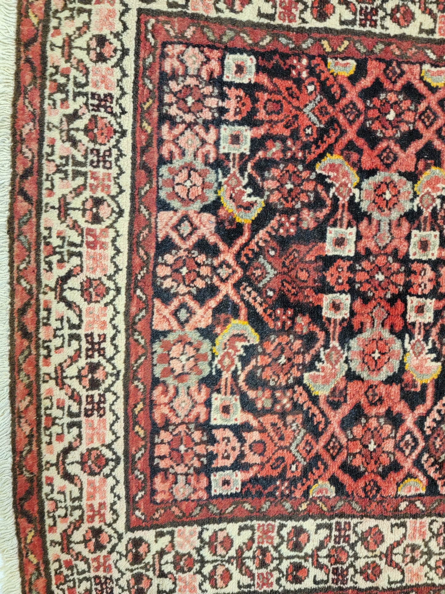 Antique Hand-Knotted Wool Runner Malayer 2'9" x 13'