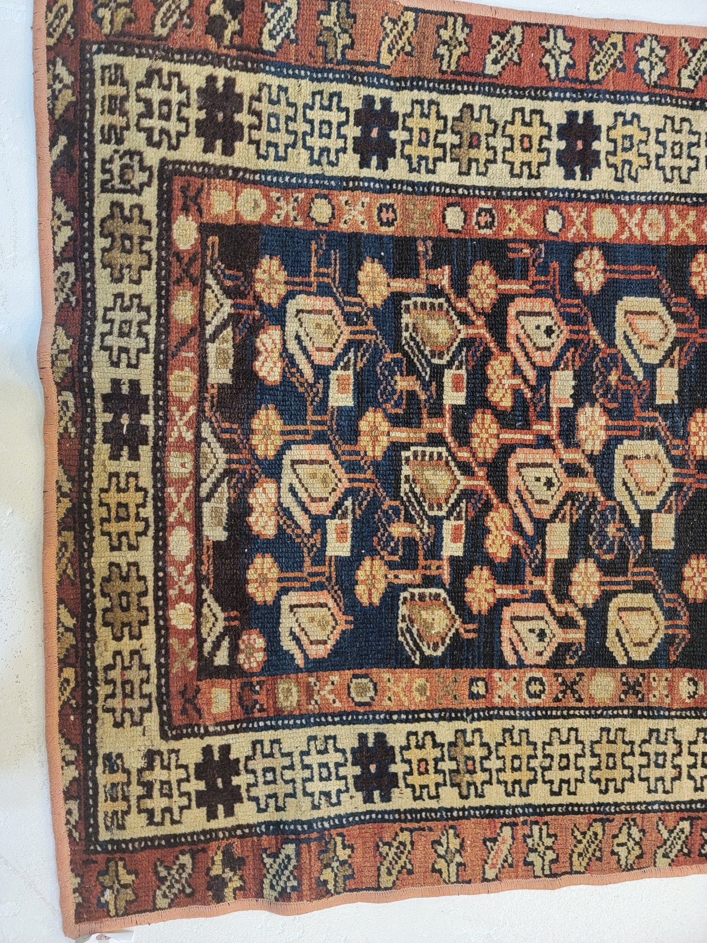 Antique Hand-Knotted Wool Runner Malayer 2'10" x 9'4"