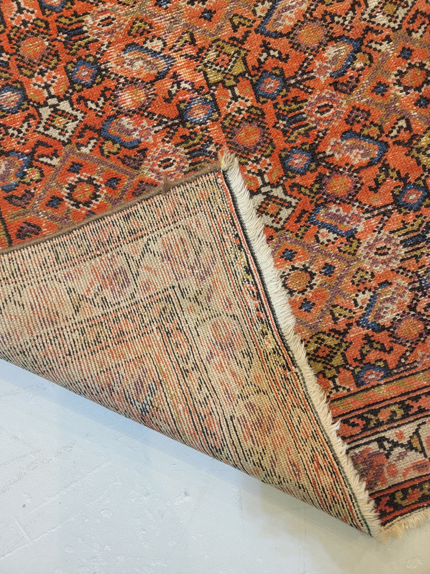 Antique Hand-Knotted Wool Runner Malayer 3' x 9'6"