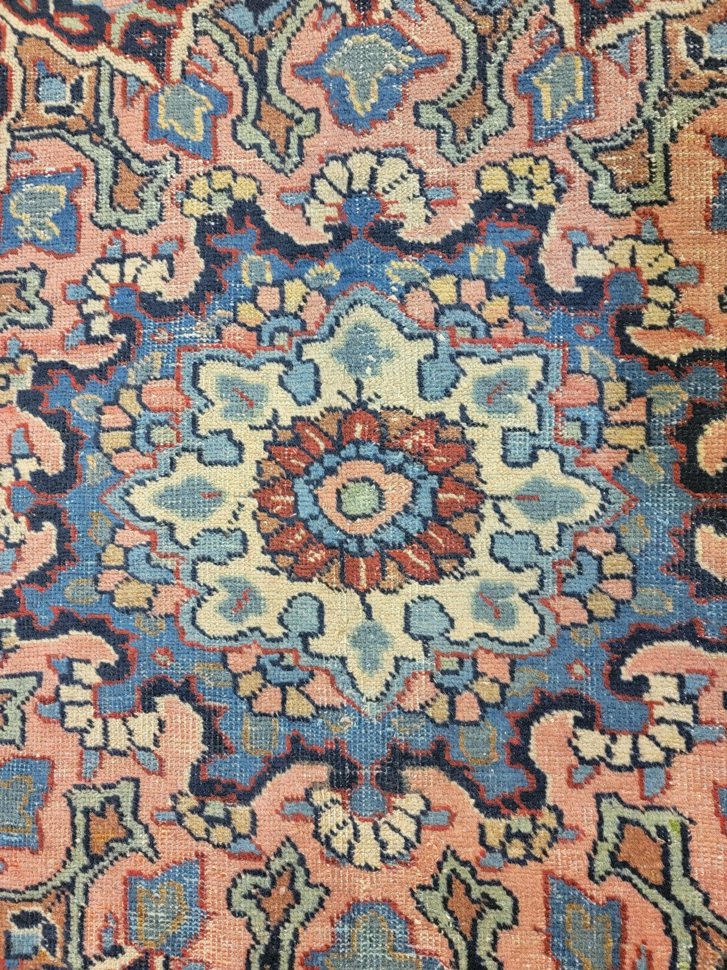 Antique Hand-Knotted Wool Area Rug Tabriz Khoy 7'2" x 10'1"