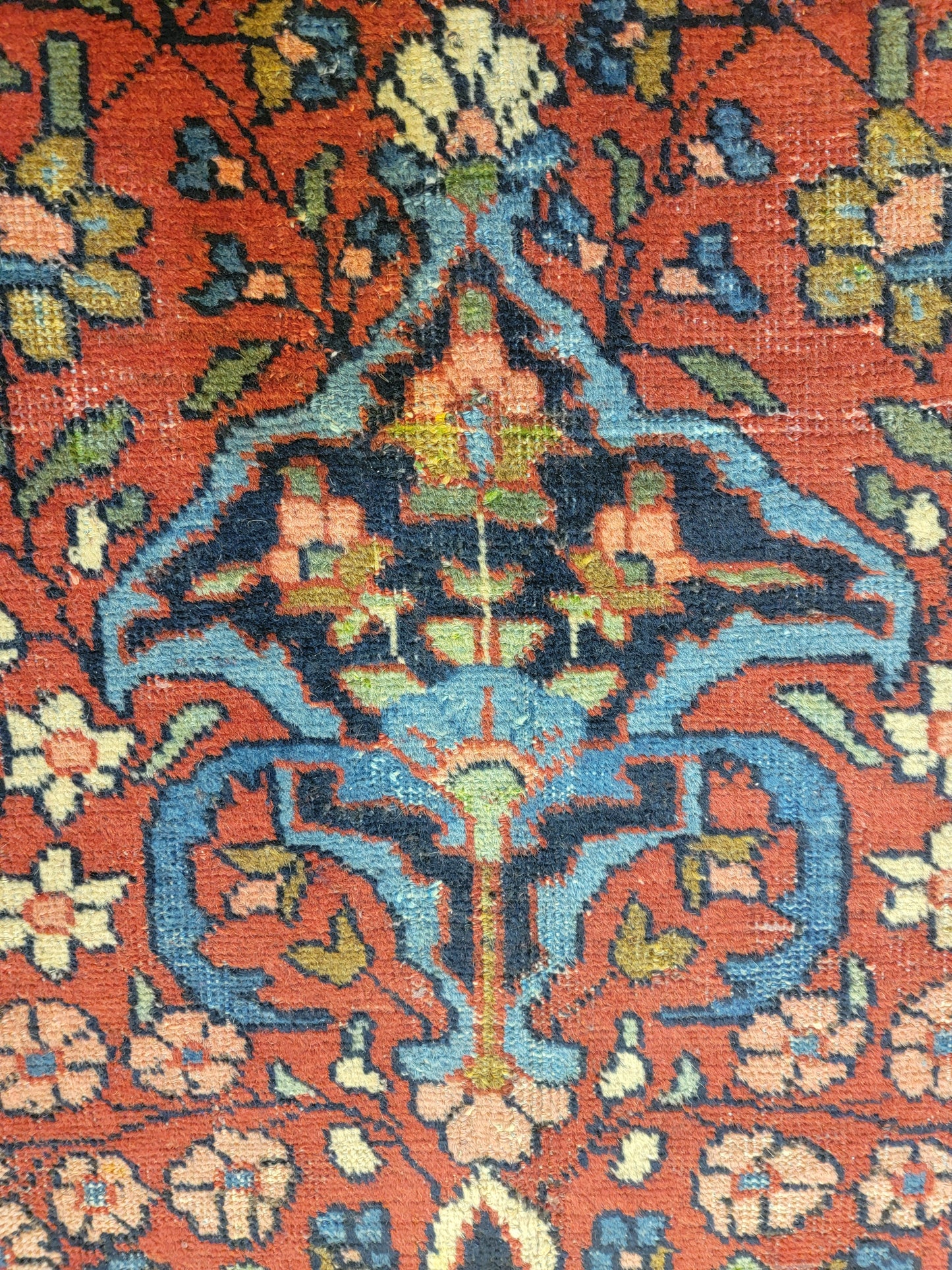 Antique Hand-Knotted Wool Area Rug Tabriz Khoy 7'2" x 10'1"