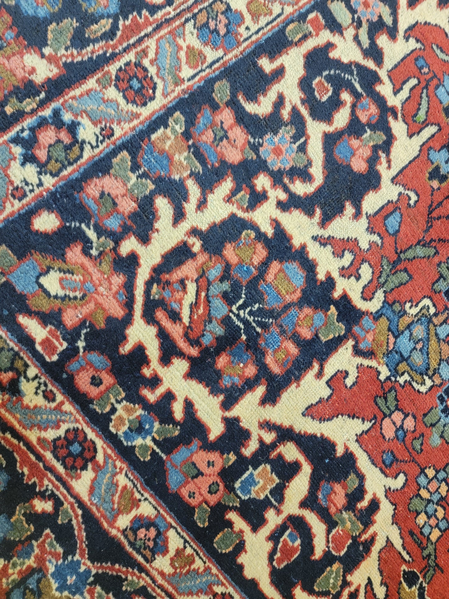 Antique Hand-Knotted Wool Area Rug Tabriz Khoy 7'2" x 10'1"
