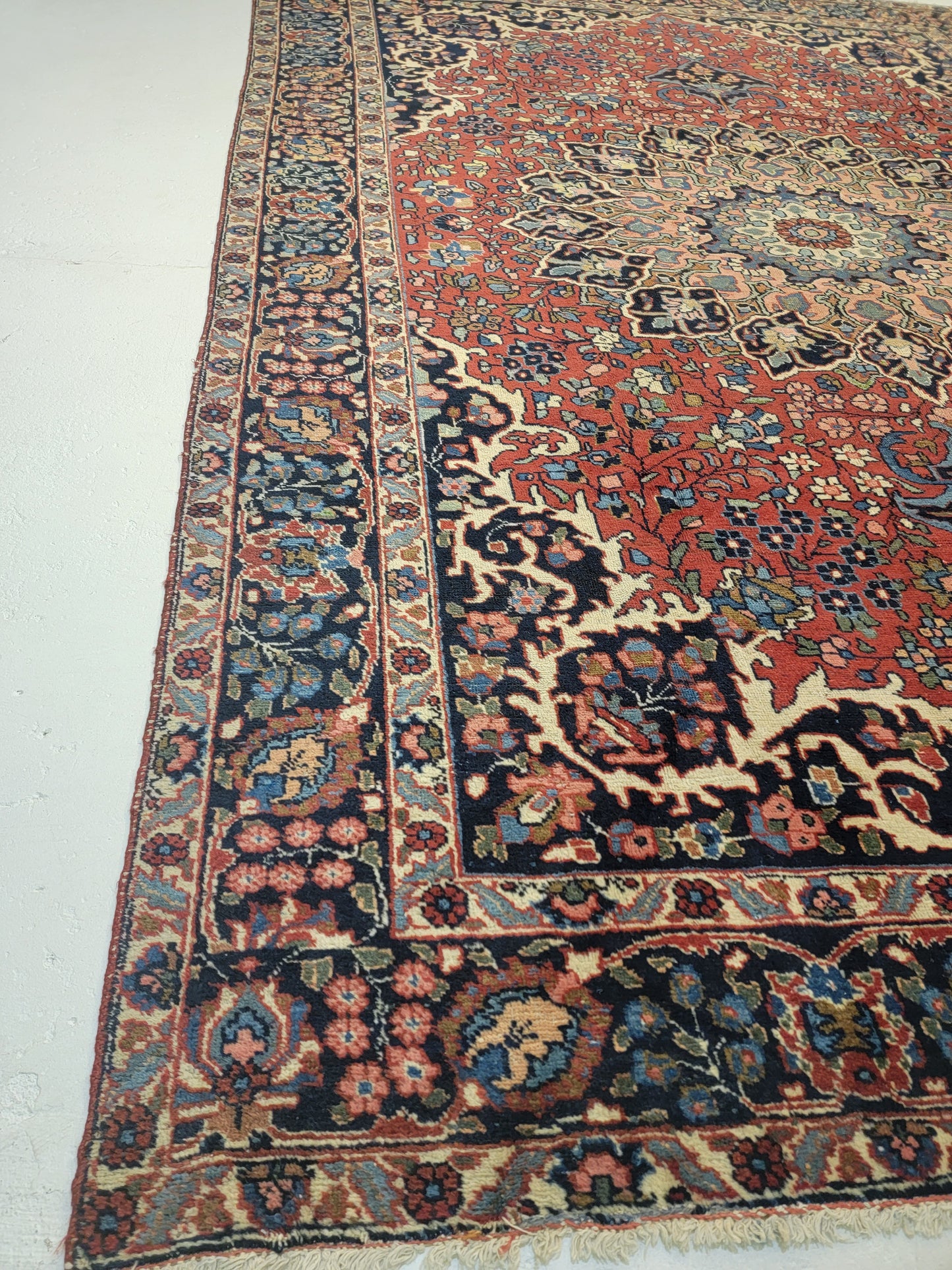 Antique Hand-Knotted Wool Area Rug Tabriz Khoy 7'2" x 10'1"