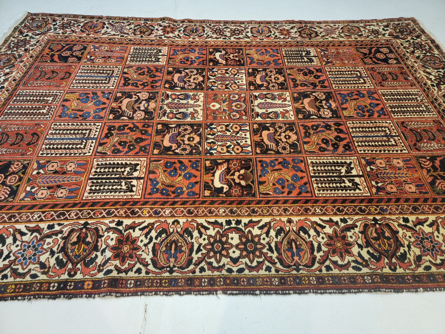 Hand-Knotted Wool Area Rug Bakhtiari 6'10" x 10'4"