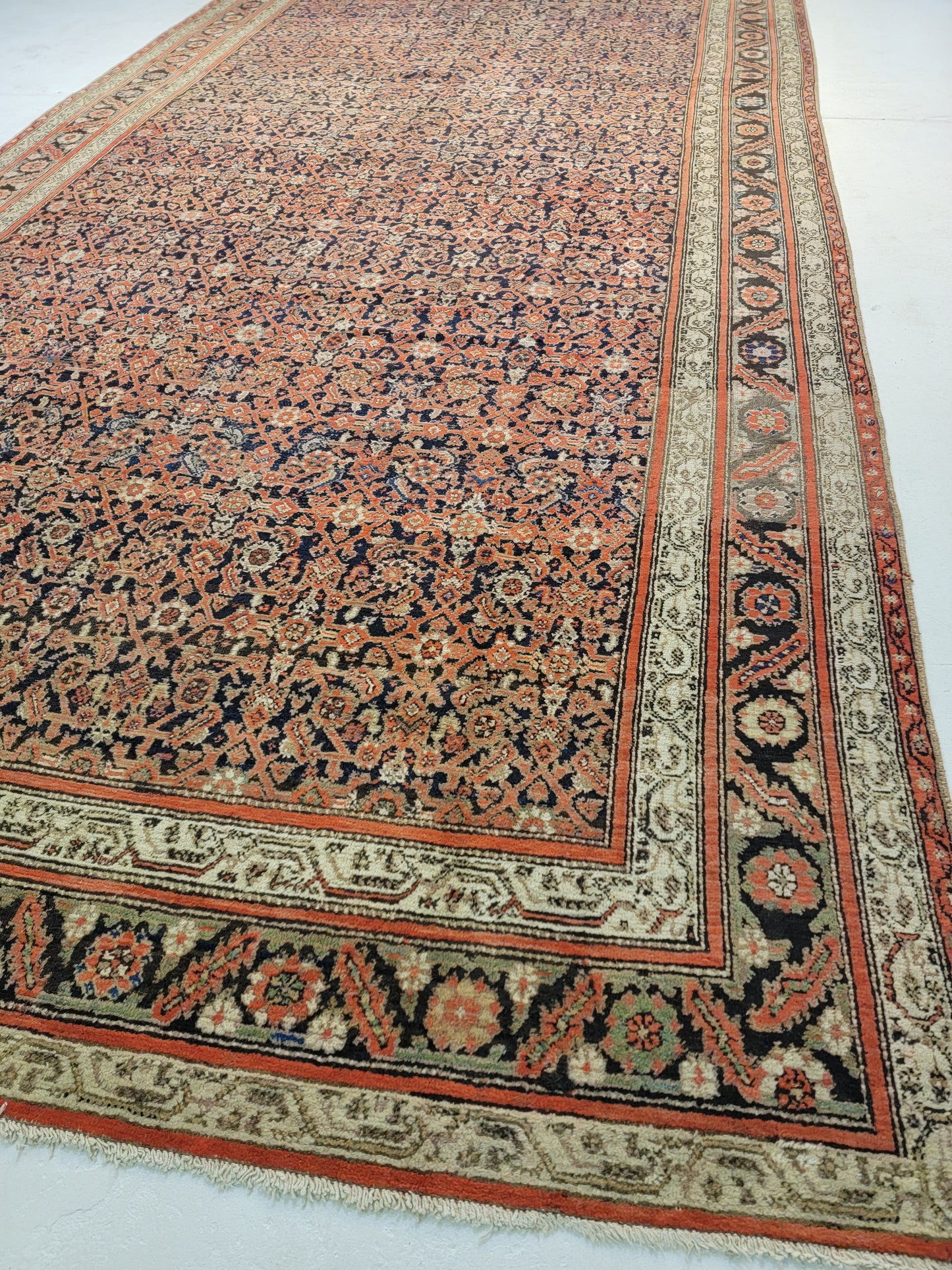 Antique Hand-Knotted Wool Area Rug Malayer Collectible 8'5" x 22'10"