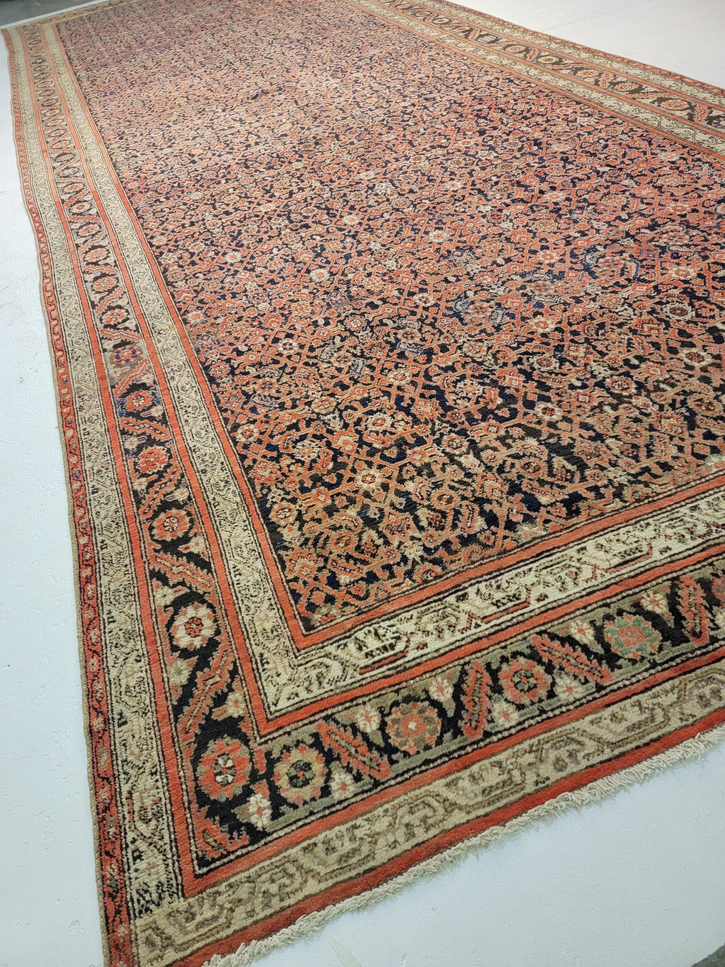 Antique Hand-Knotted Wool Area Rug Malayer Collectible 8'5" x 22'10"