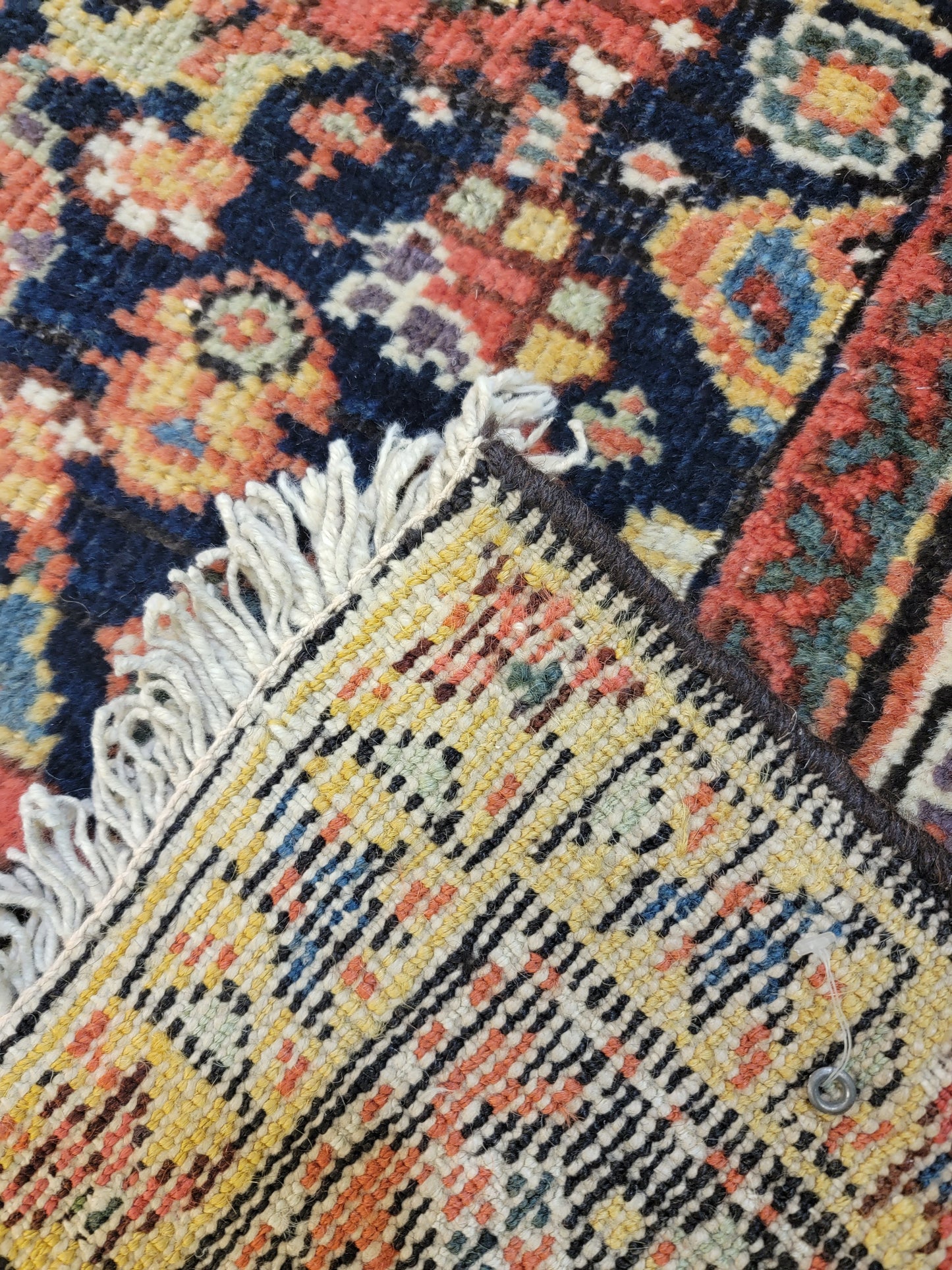 Antique Hand-Knotted Wool Area Rug Sultanabad 8'7" x 12'7"