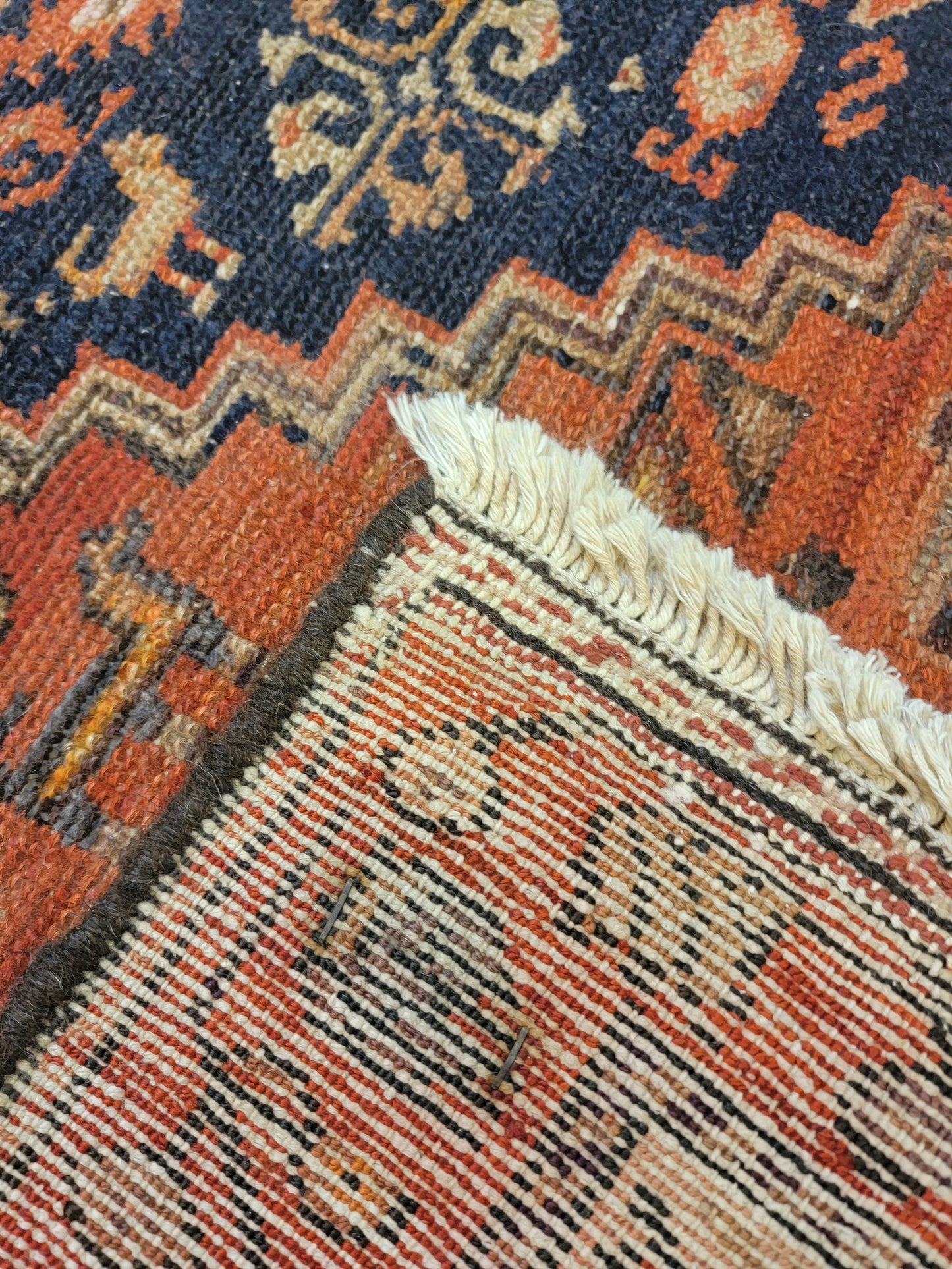 Antique Hand-Knotted Wool Area Rug Malayer Herati 6'7" x 12'3"