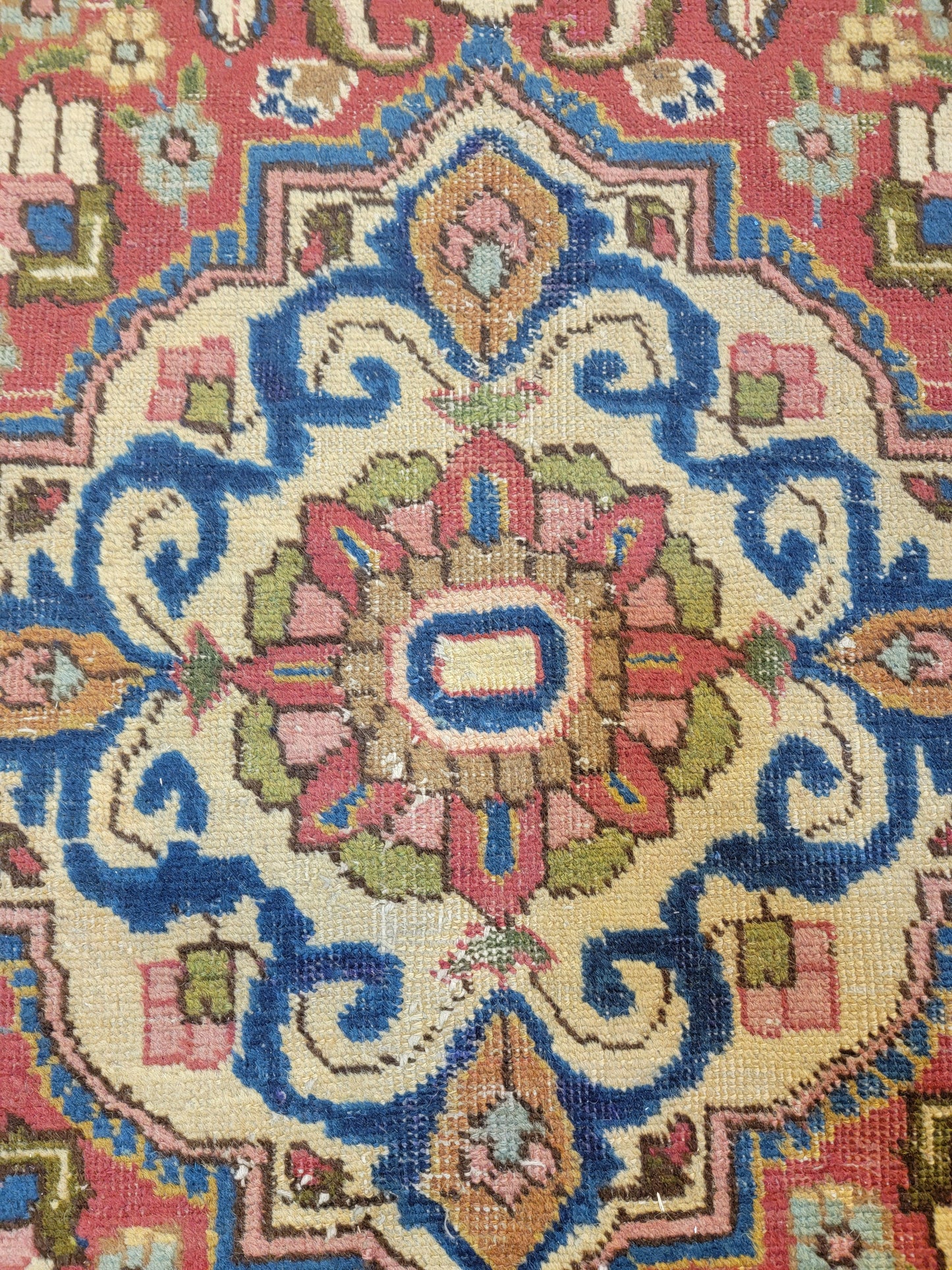 Antique Hand-Knotted Wool Area Rug Tabriz Khoy 8'7" x 10'8"