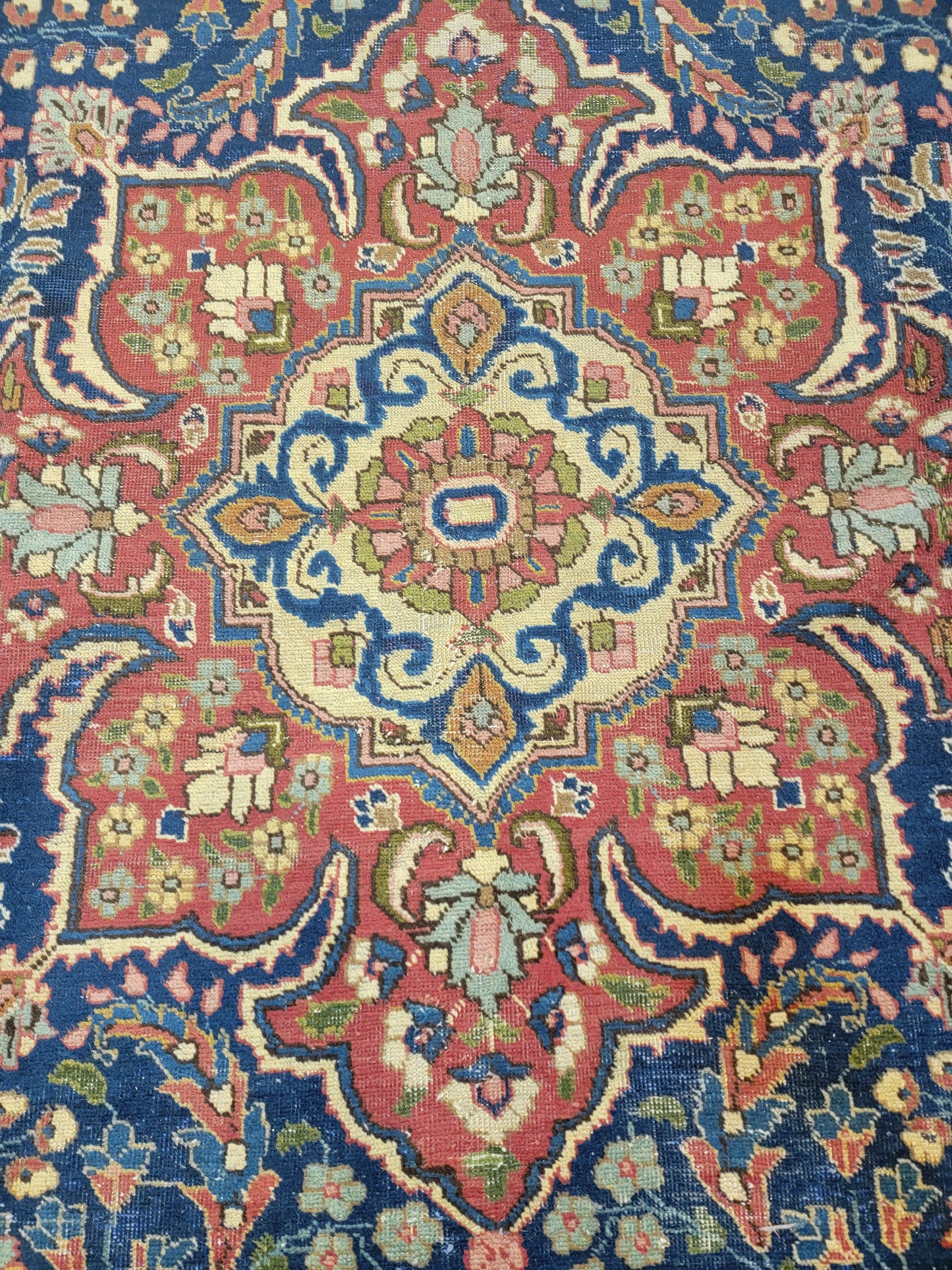 Antique Hand-Knotted Wool Area Rug Tabriz Khoy 8'7" x 10'8"
