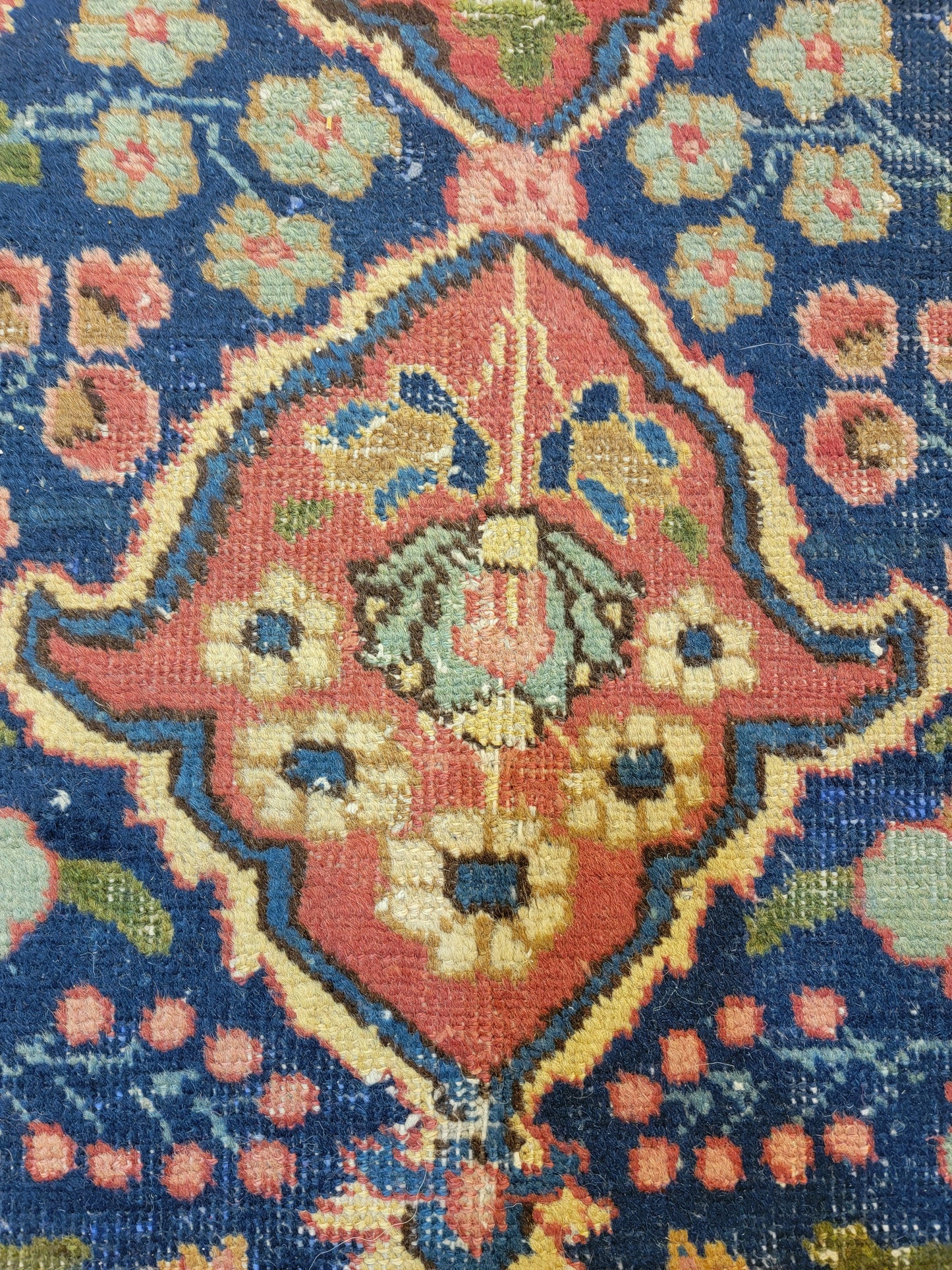 Antique Hand-Knotted Wool Area Rug Tabriz Khoy 8'7" x 10'8"