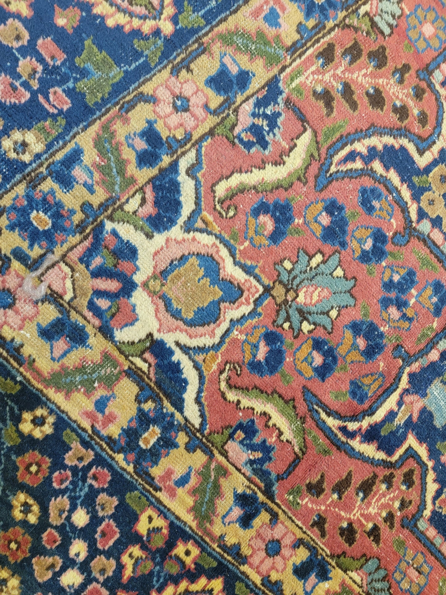Antique Hand-Knotted Wool Area Rug Tabriz Khoy 8'7" x 10'8"