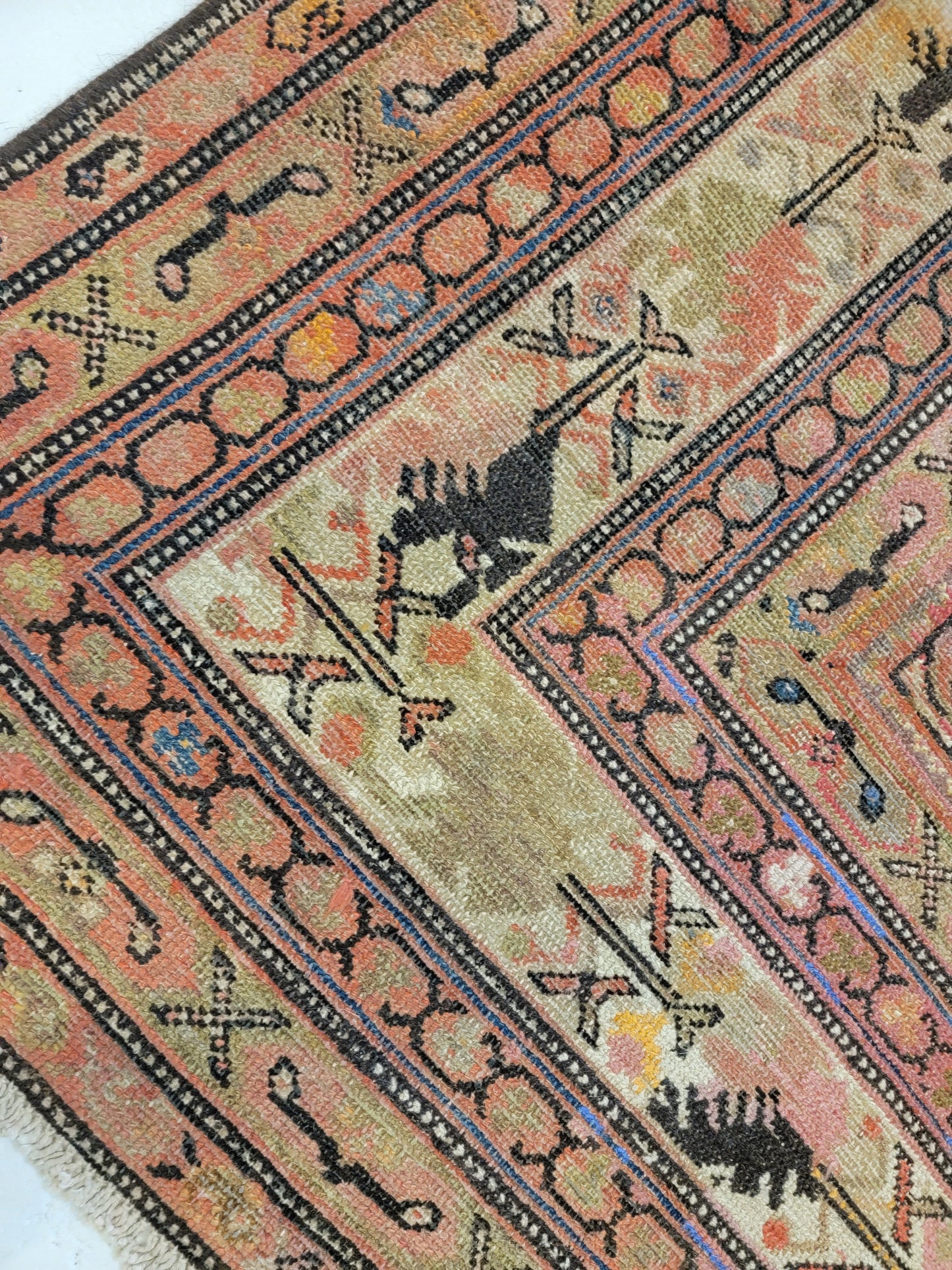 Antique Hand-Knotted Wool Rug Malayer 9'9" x 13'6"