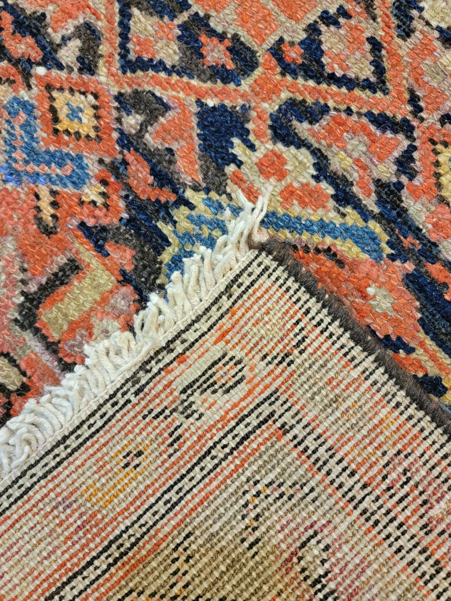 Antique Hand-Knotted Wool Rug Malayer 9'9" x 13'6"