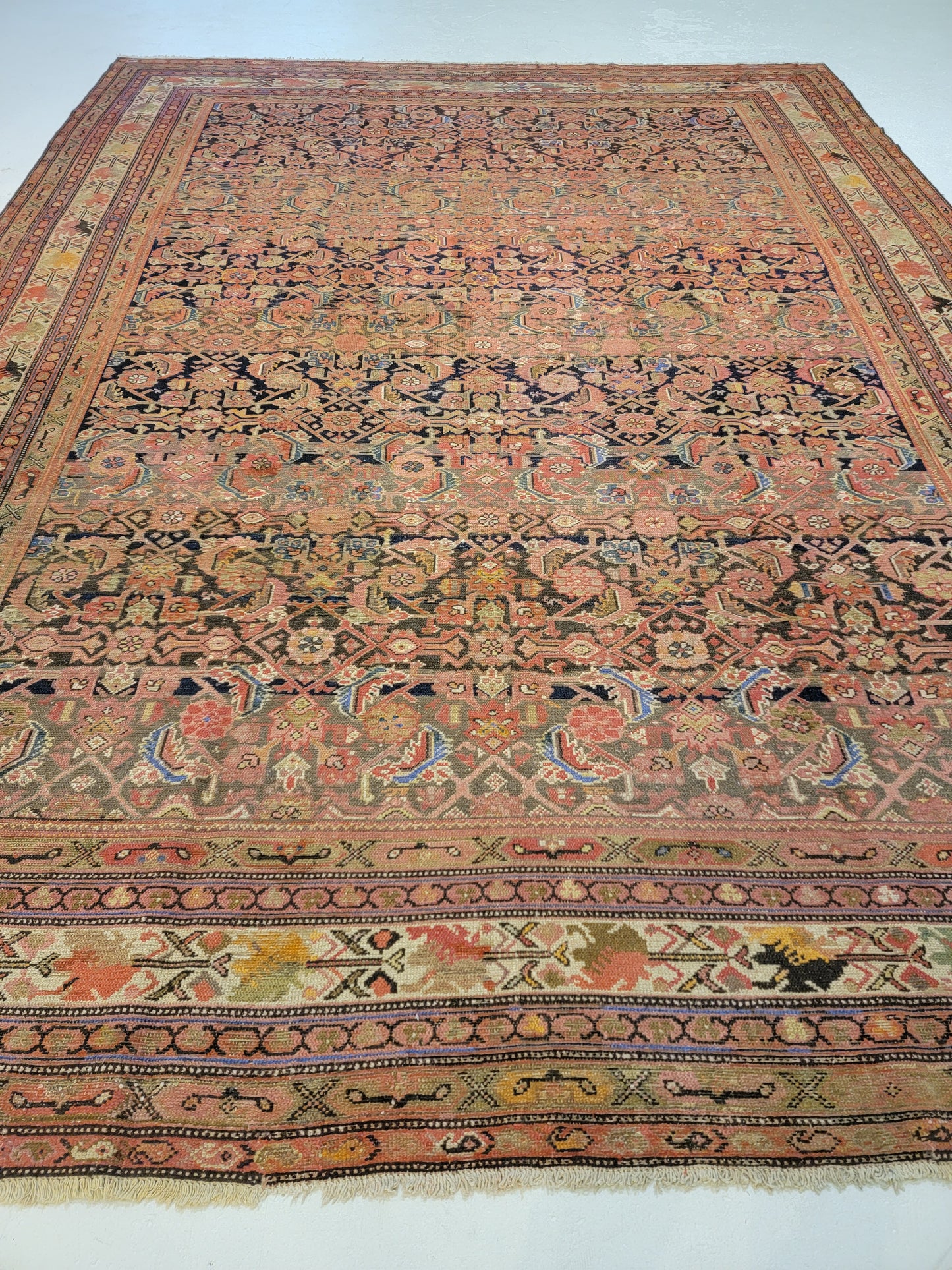 Antique Hand-Knotted Wool Rug Malayer 9'9" x 13'6"
