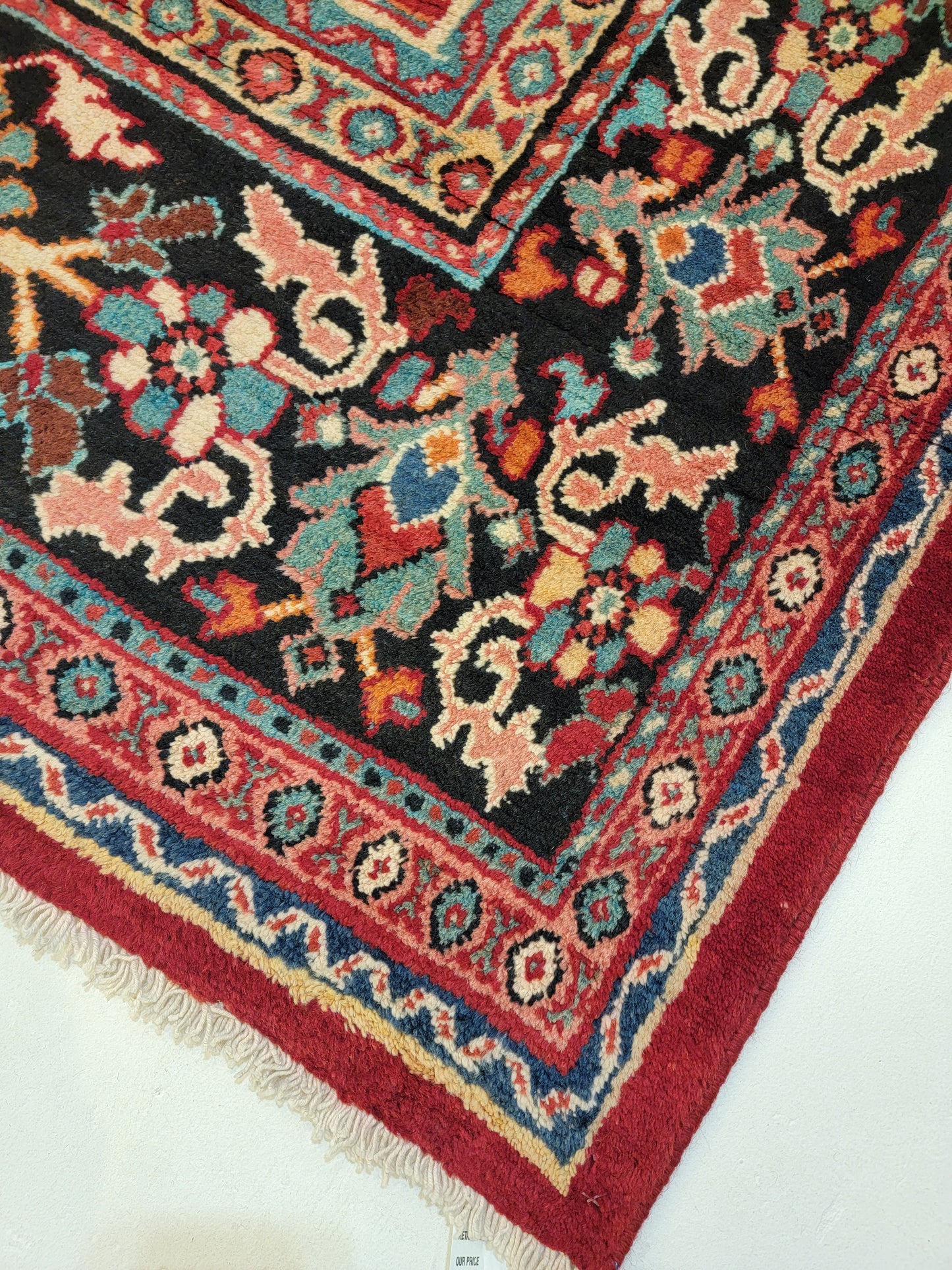 Hand-Knotted Wool Rug Mahal 7'10" x 11'3"